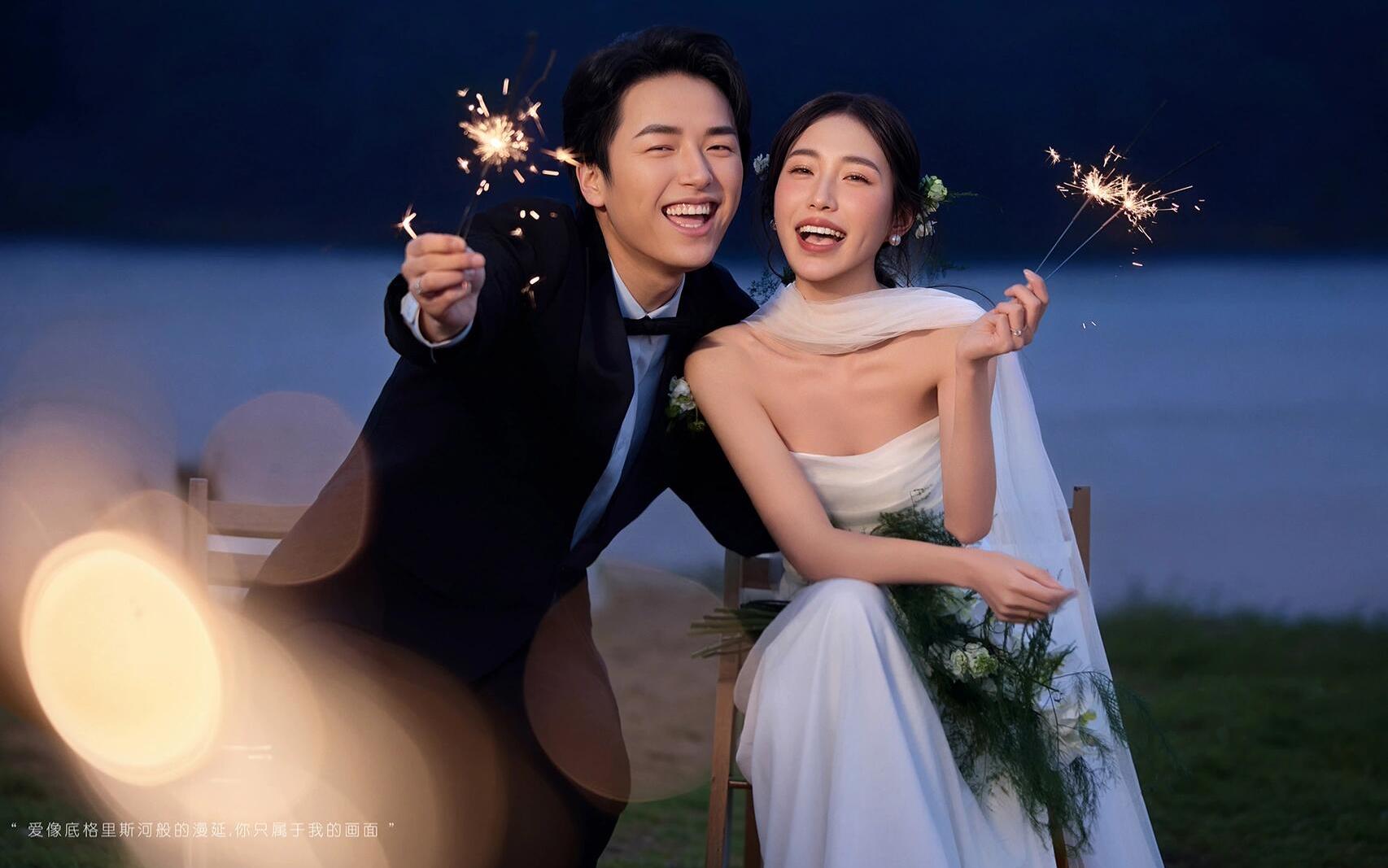 美哭我了！夜景煙花電影系列婚紗照絕了！