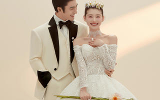 一眼万年的惊艳韩式甜美婚纱照