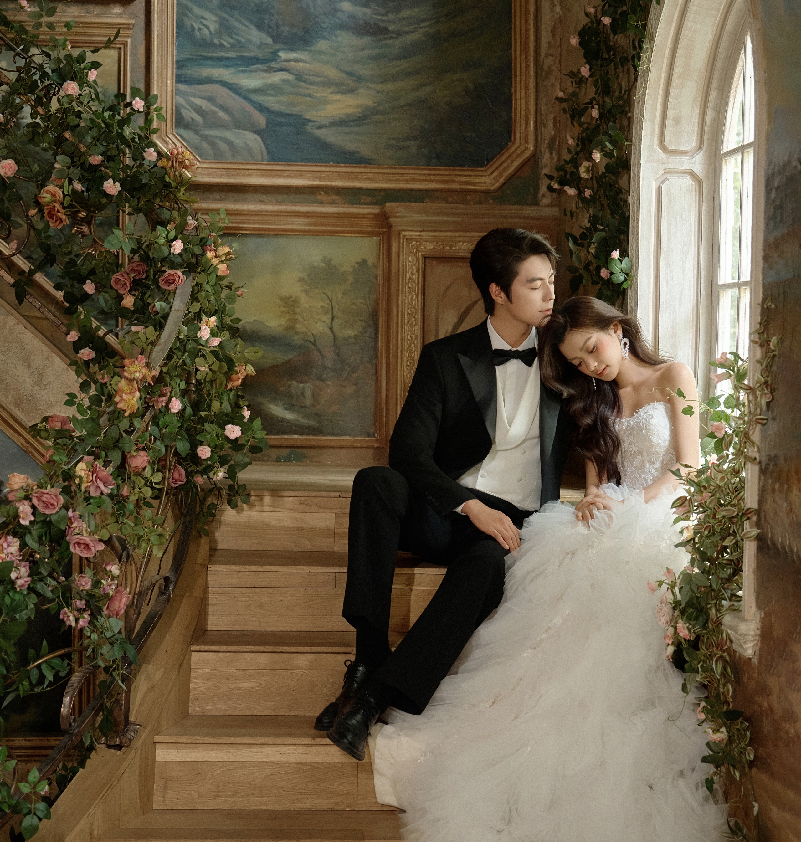 首尔雨丝｜法式古堡油画婚纱大片