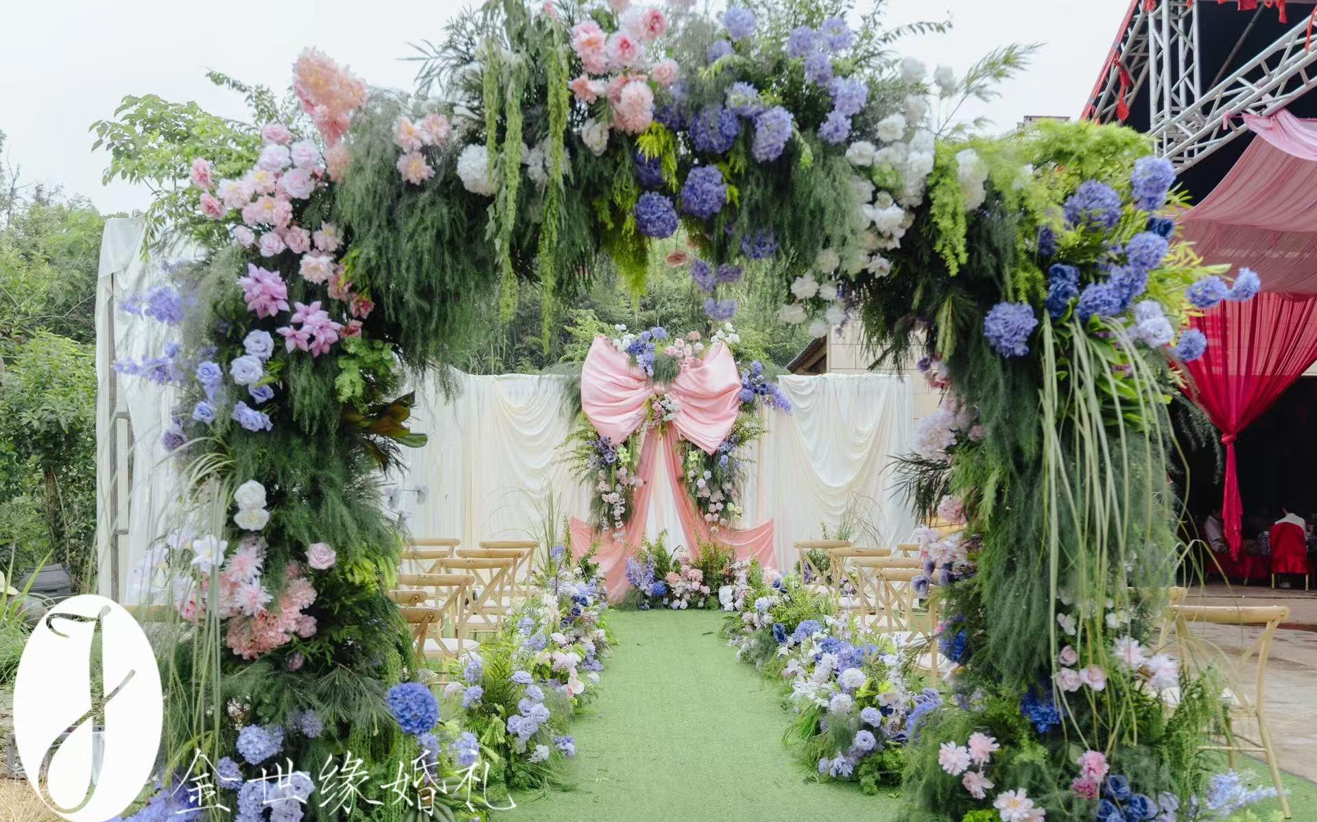 金世缘|手机直出的奶油风布幔自然风~户外婚礼