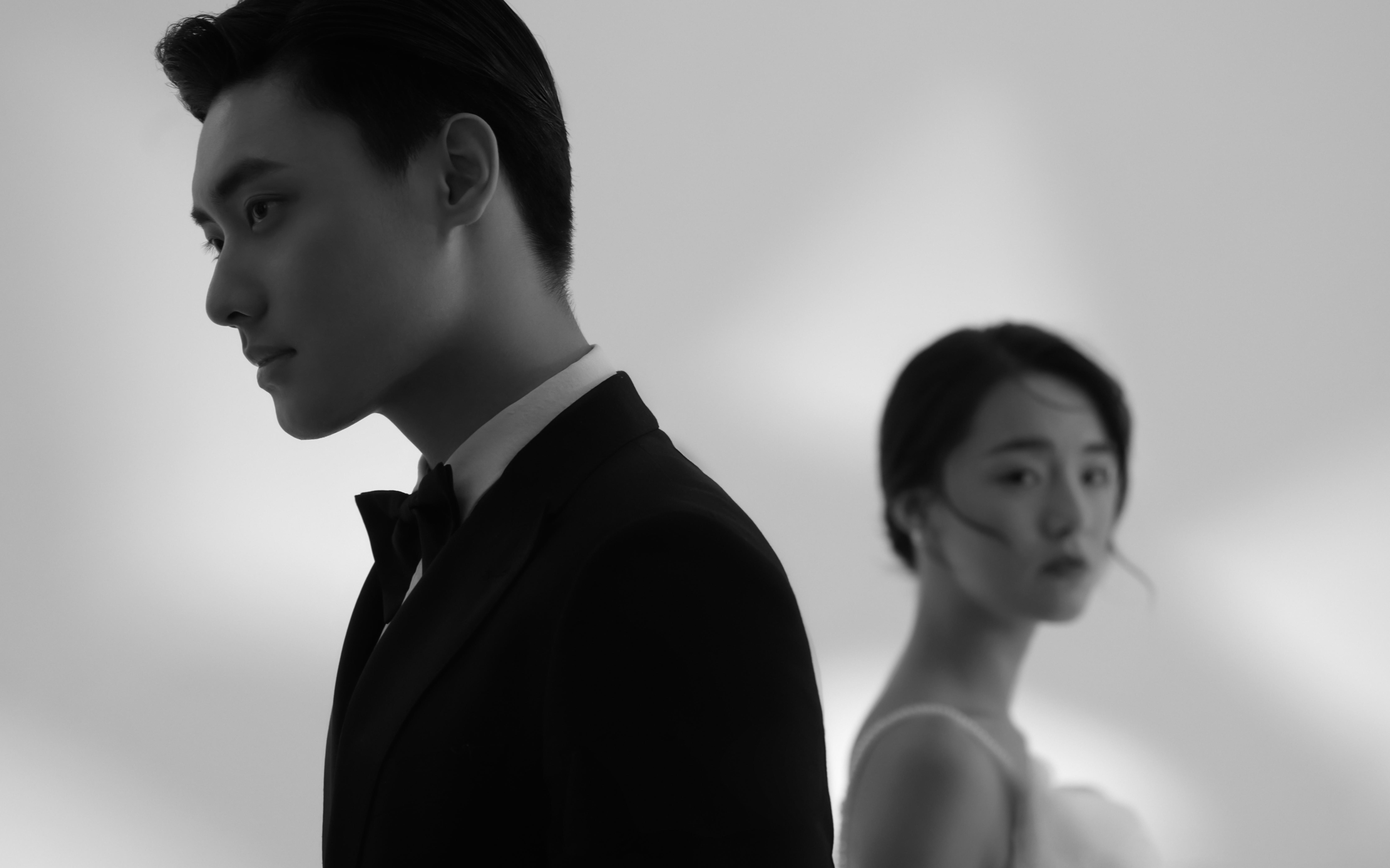 剪影高级感婚纱照
