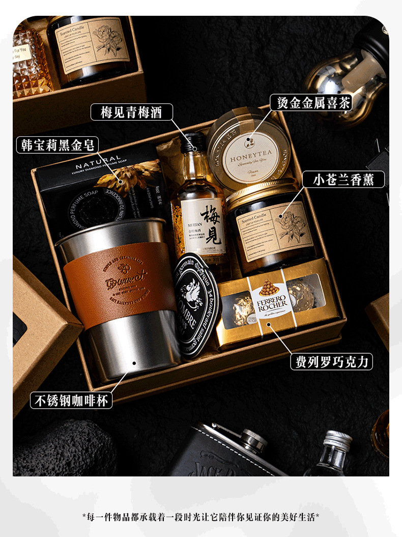 牛皮纸材质实用回礼复古高档礼盒伴郎伴手礼
