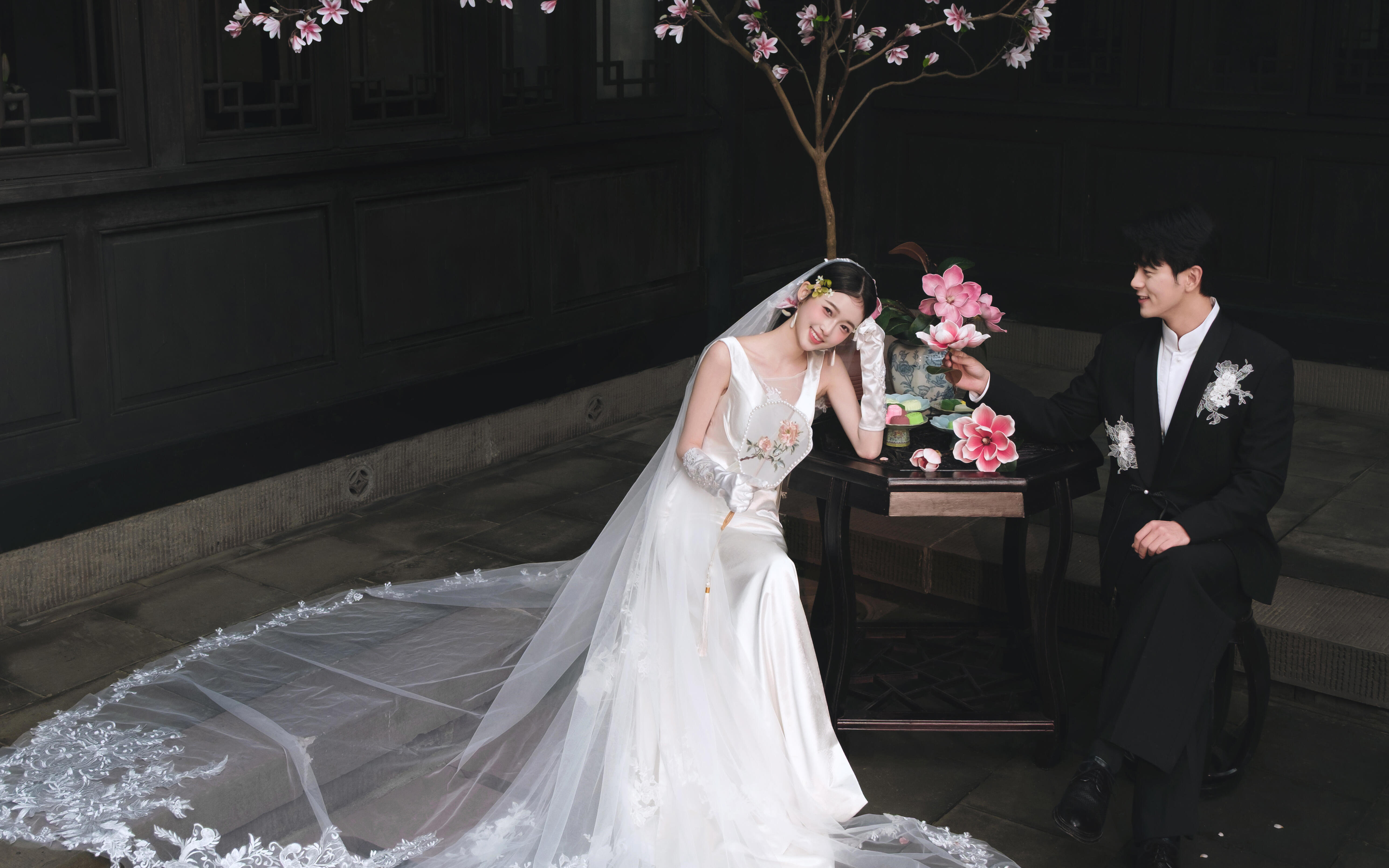 沦陷于中式浪漫✨我们的婚纱照美得像一幅画