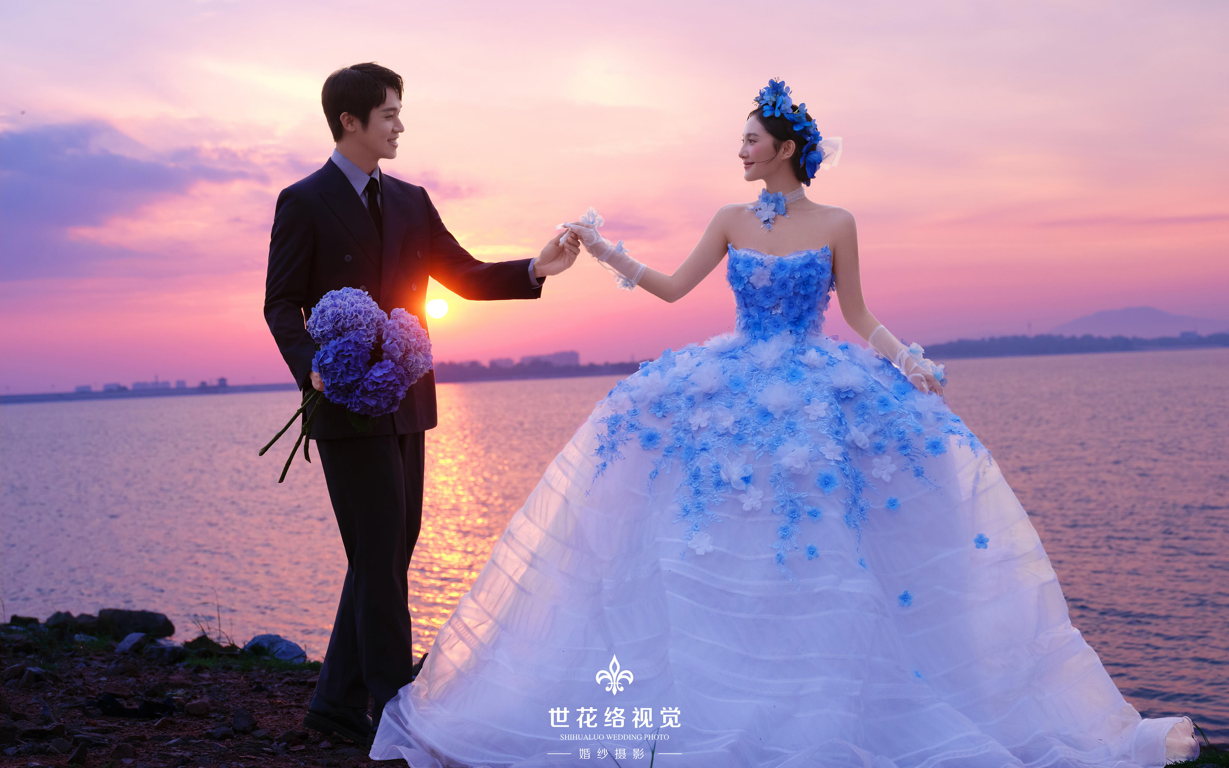 邂逅橘子海，日落18:08拍到氛围💯夕阳婚纱照