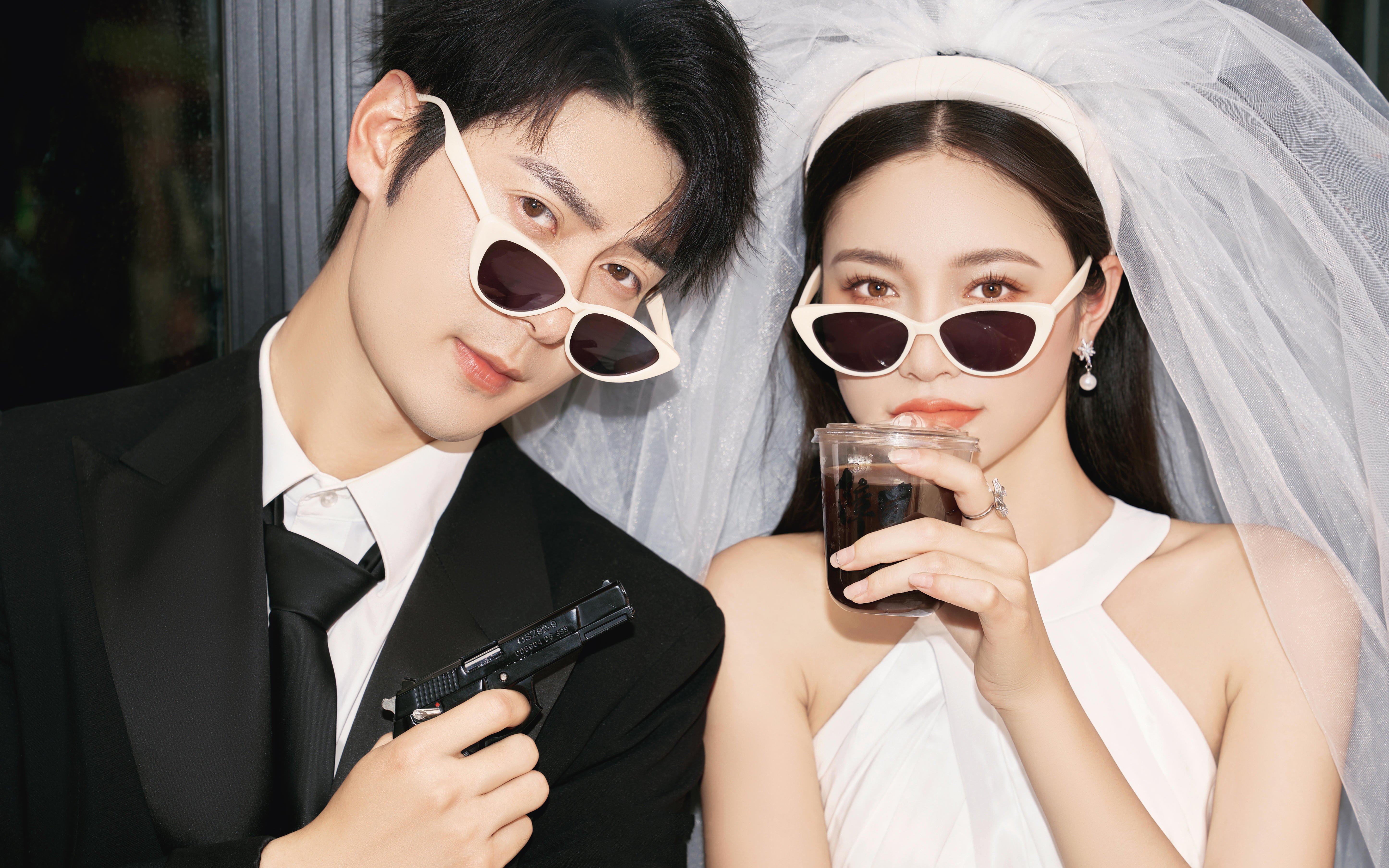 时尚街拍个性文艺婚纱照