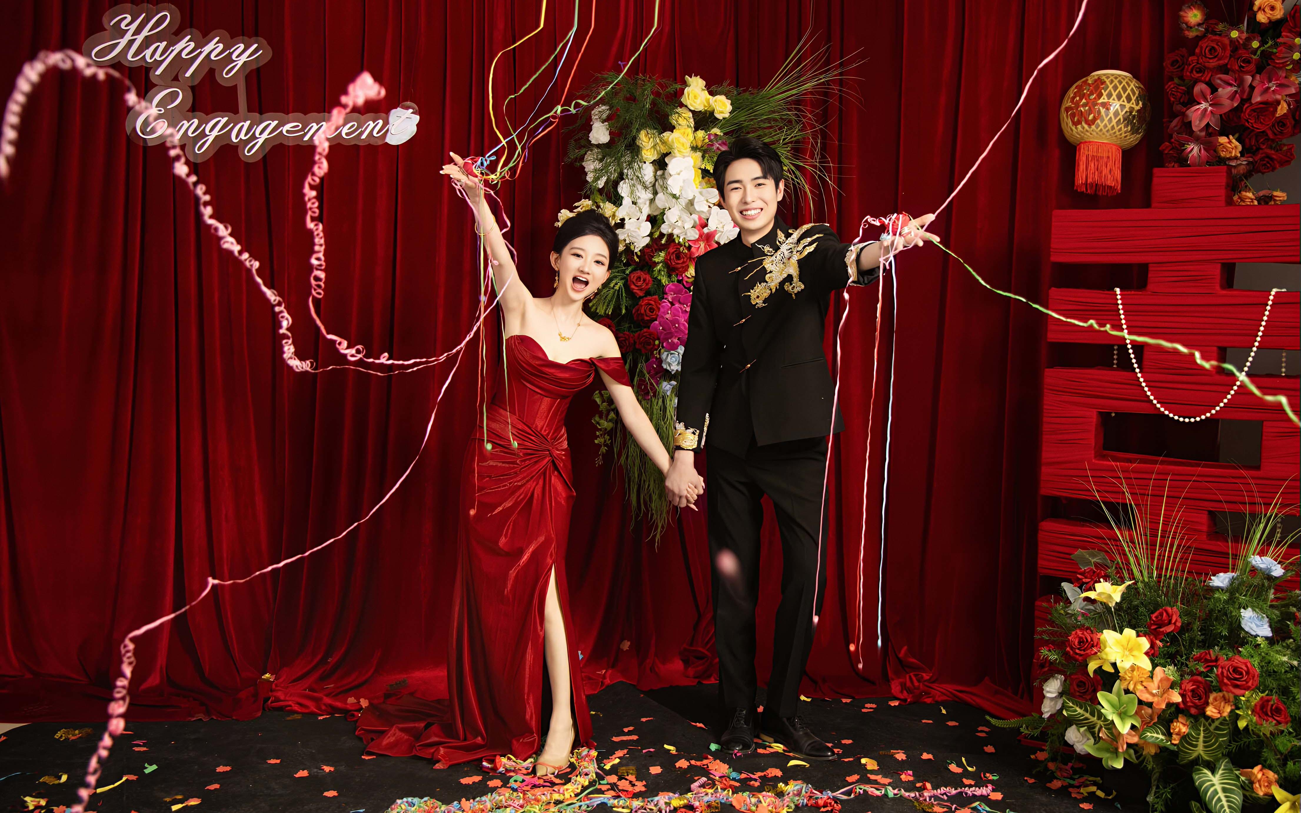 人生小满胜万全 新中式预制订婚照太美噜