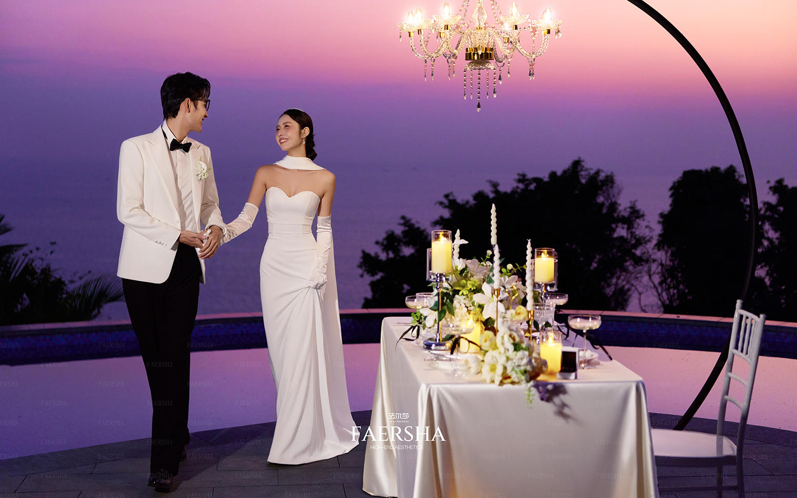 海天一線(xiàn)夜景婚紗照