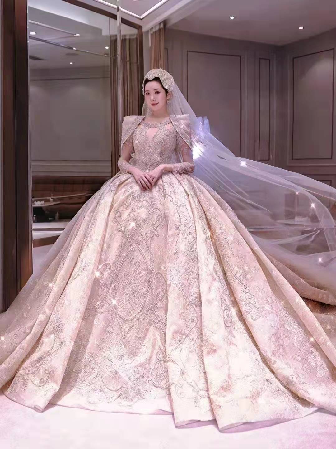 【高定婚纱】重工艺梦幻婚纱主纱