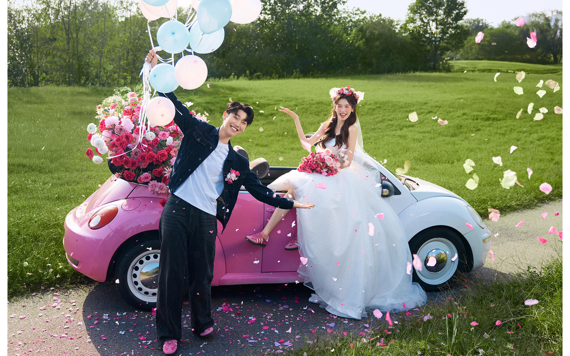 活人感草坪婚紗照，生命力up（愛的告白）