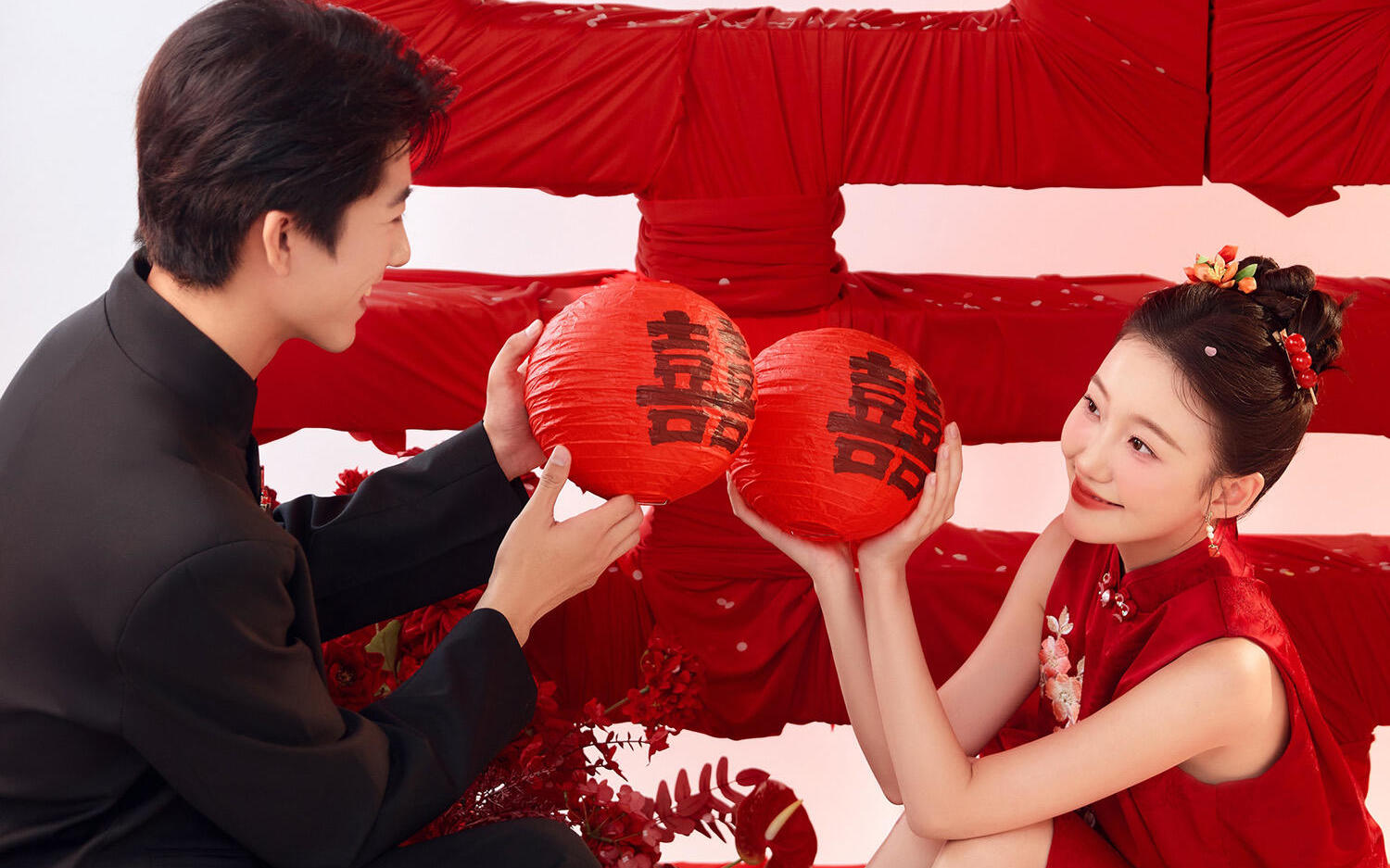 全网安利 拍了幸福值99%的室内喜嫁婚纱照