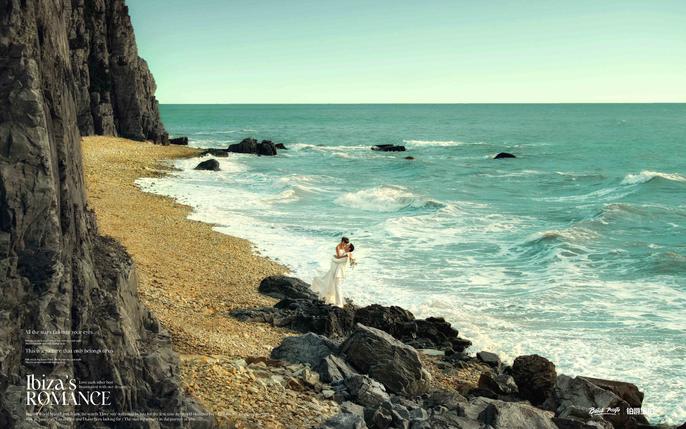 三亚海景礁石婚纱照，共赴一场海枯石烂！