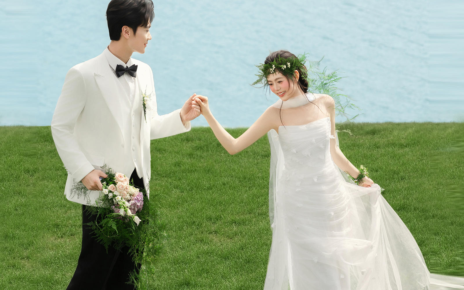 森系草坪抓拍婚紗照|客片欣賞