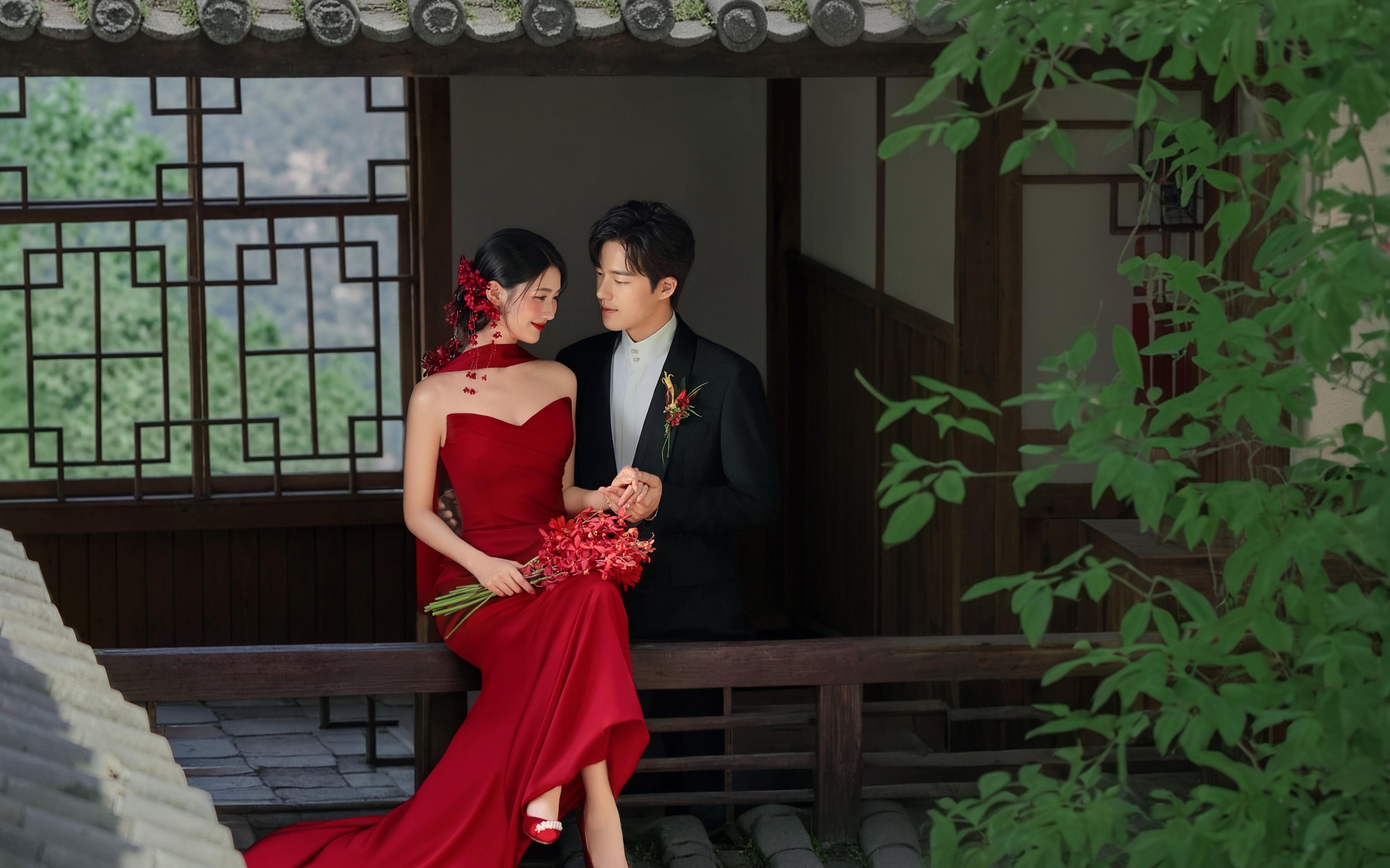 中式庭院婚纱照，新中式真的是把浪漫刻在骨子里