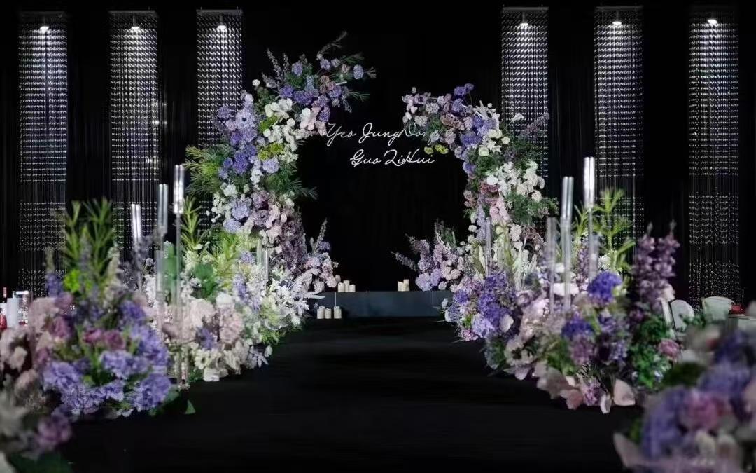 水晶辉映紫调花艺婚礼