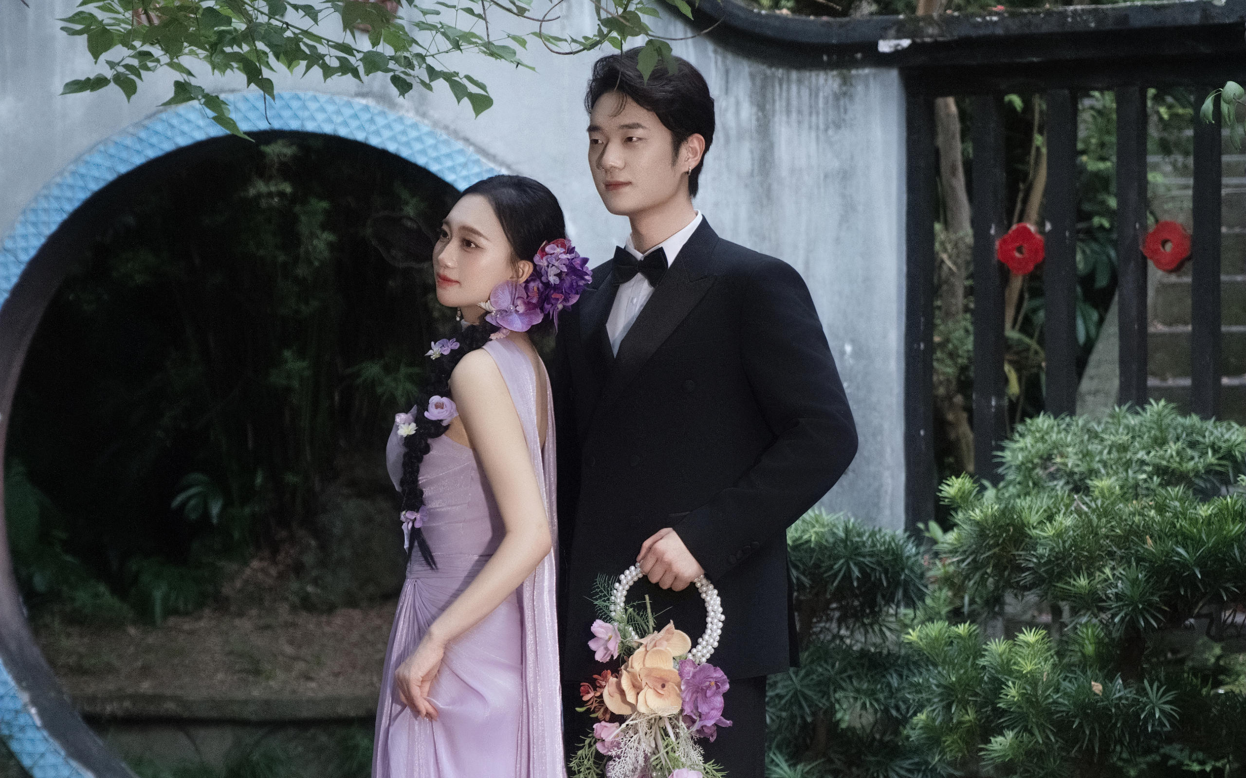 絕絕紫，新中式婚紗照