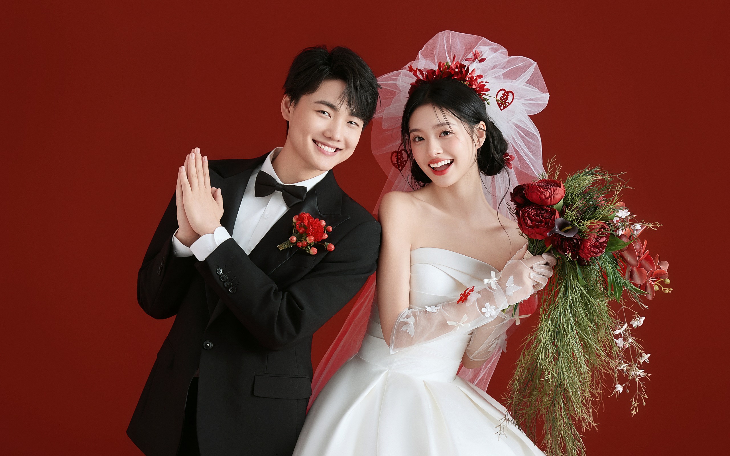 超级出片的室内喜嫁婚纱照