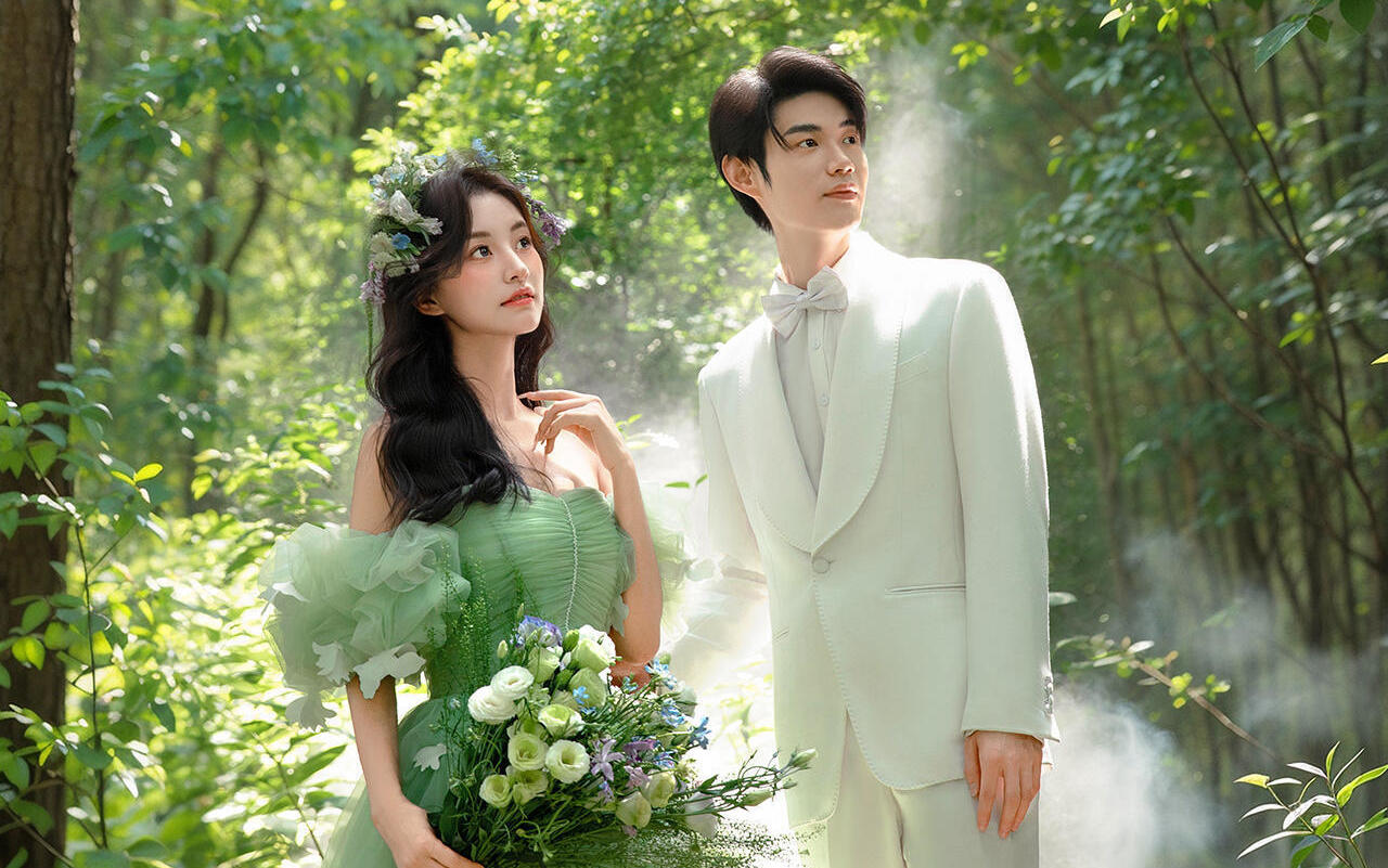 【小清新绿色系婚纱照 】