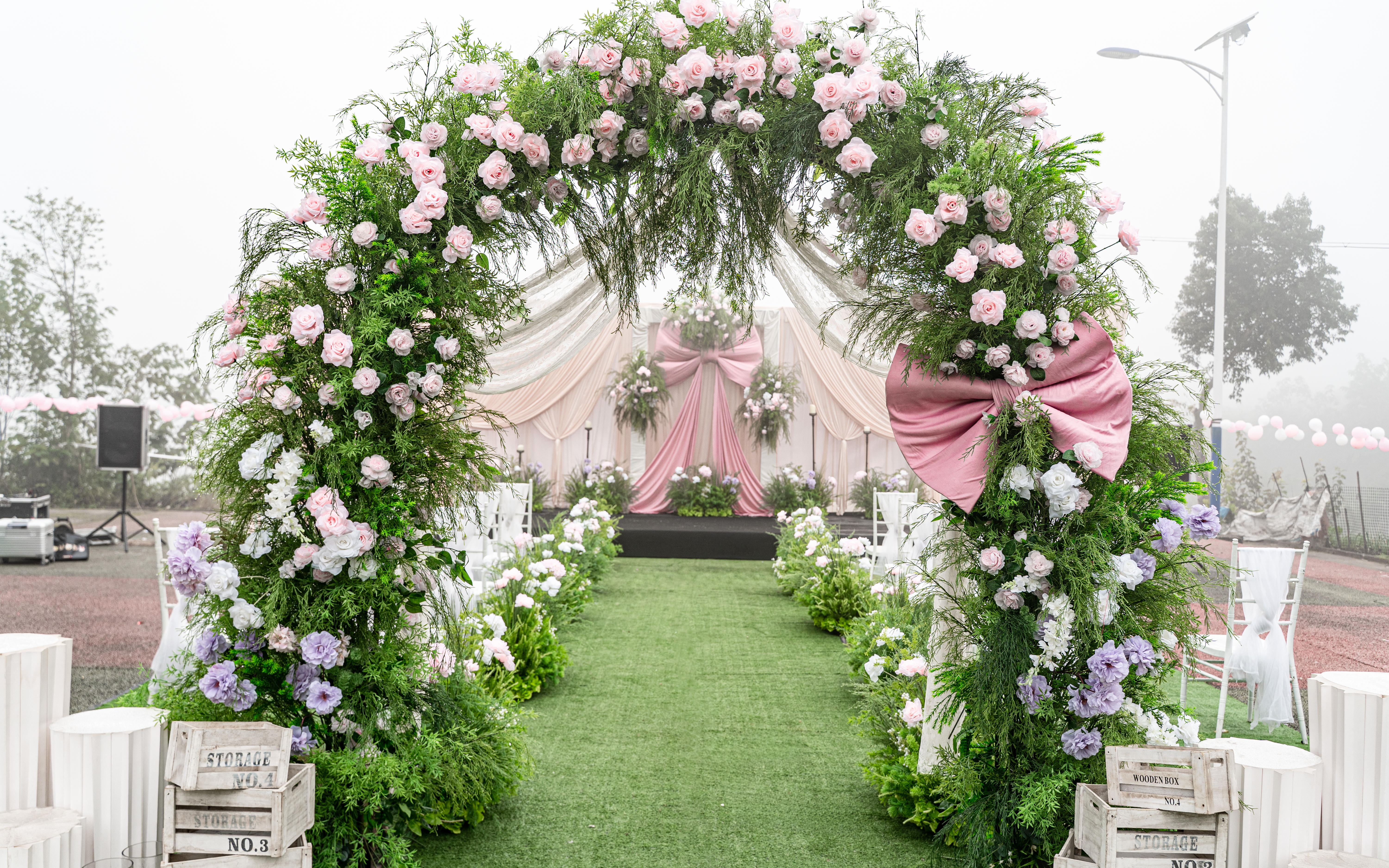 白马镇室外布幔自然风