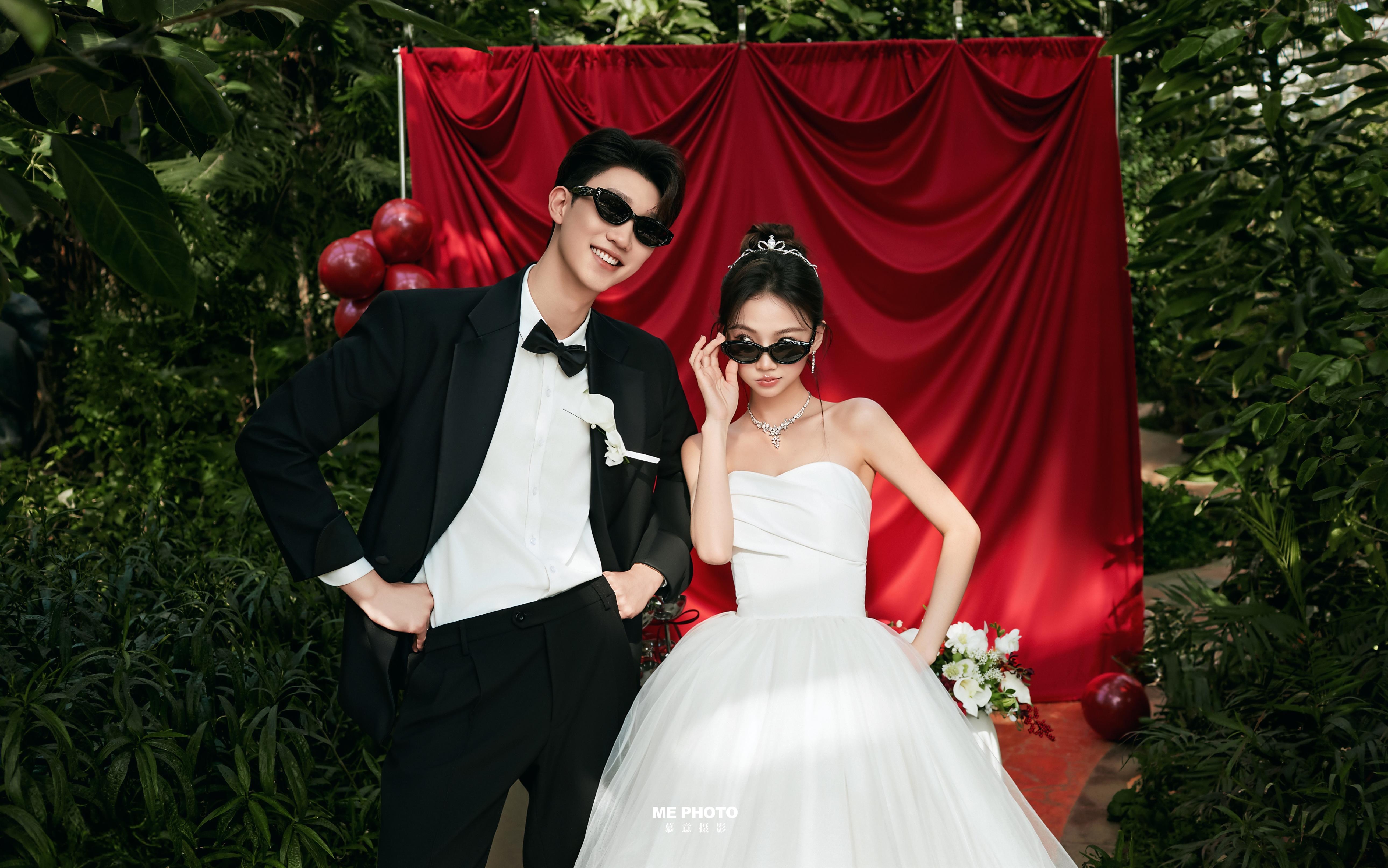 氛圍感森系婚紗照