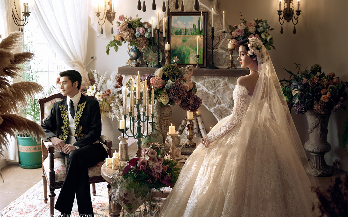 高级感法式复古婚纱照你值得拥有