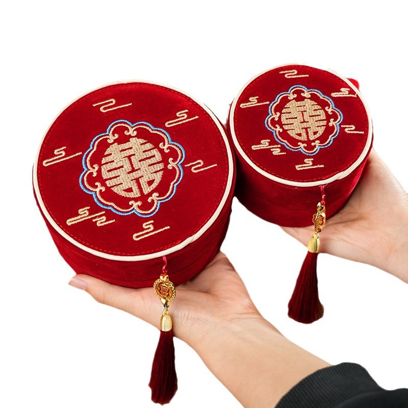 陪嫁针线套盒 便携全套缝补婚庆针线盒