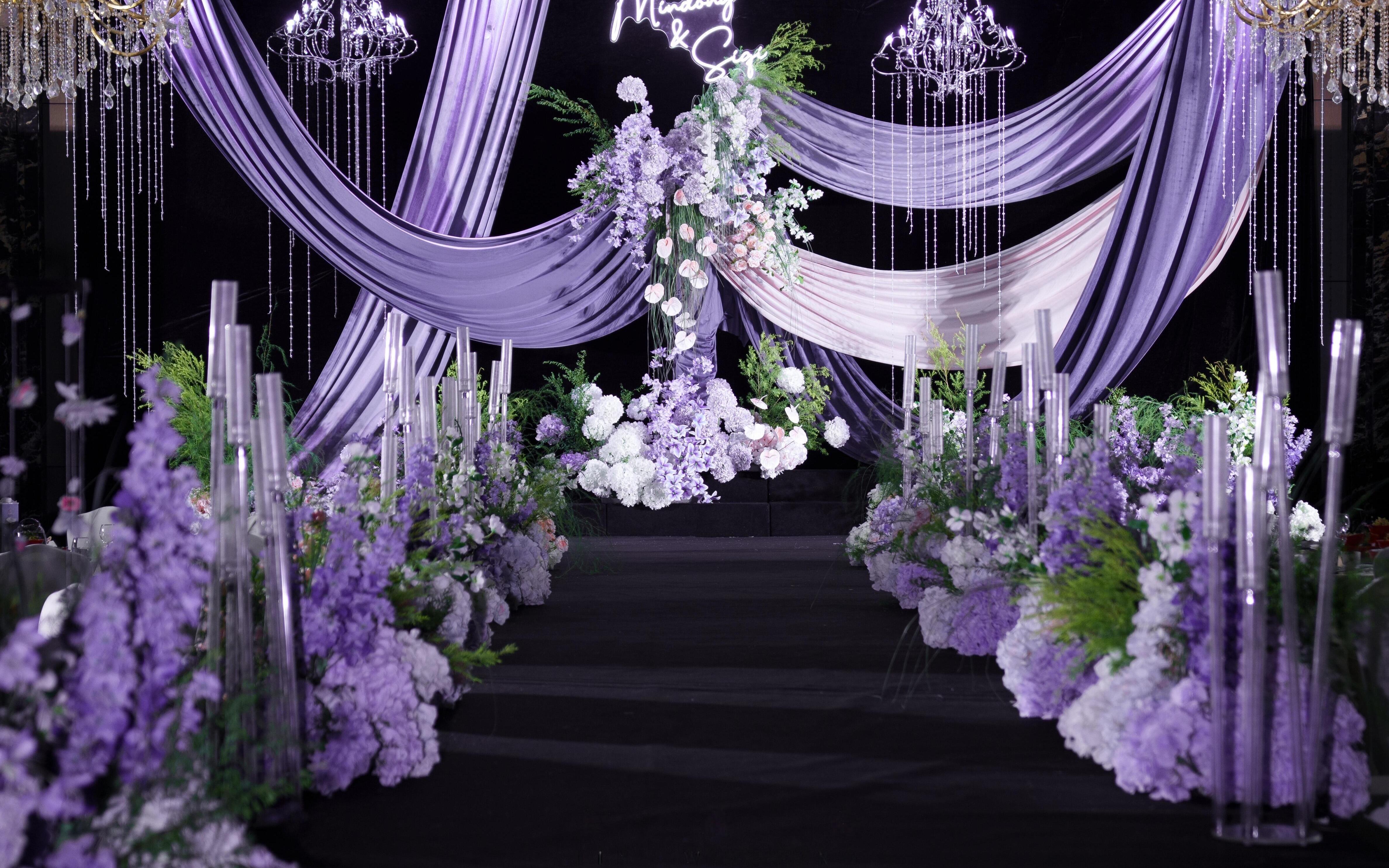 MEMO美慕|小众紫调暗场婚礼直接焊死