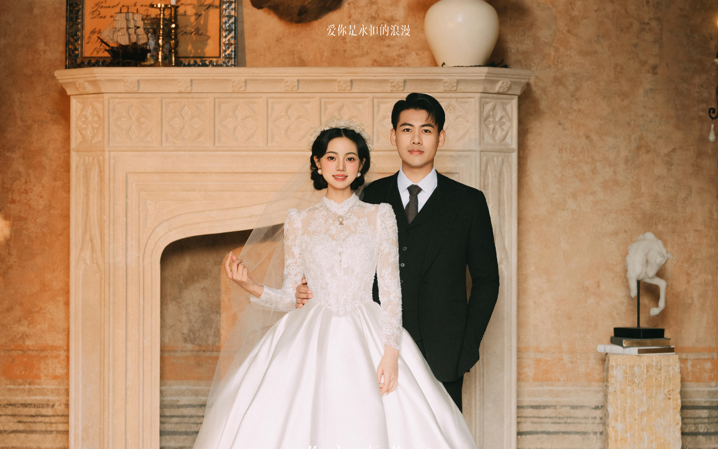 貴族感十足的法式公主油畫(huà)婚紗照~