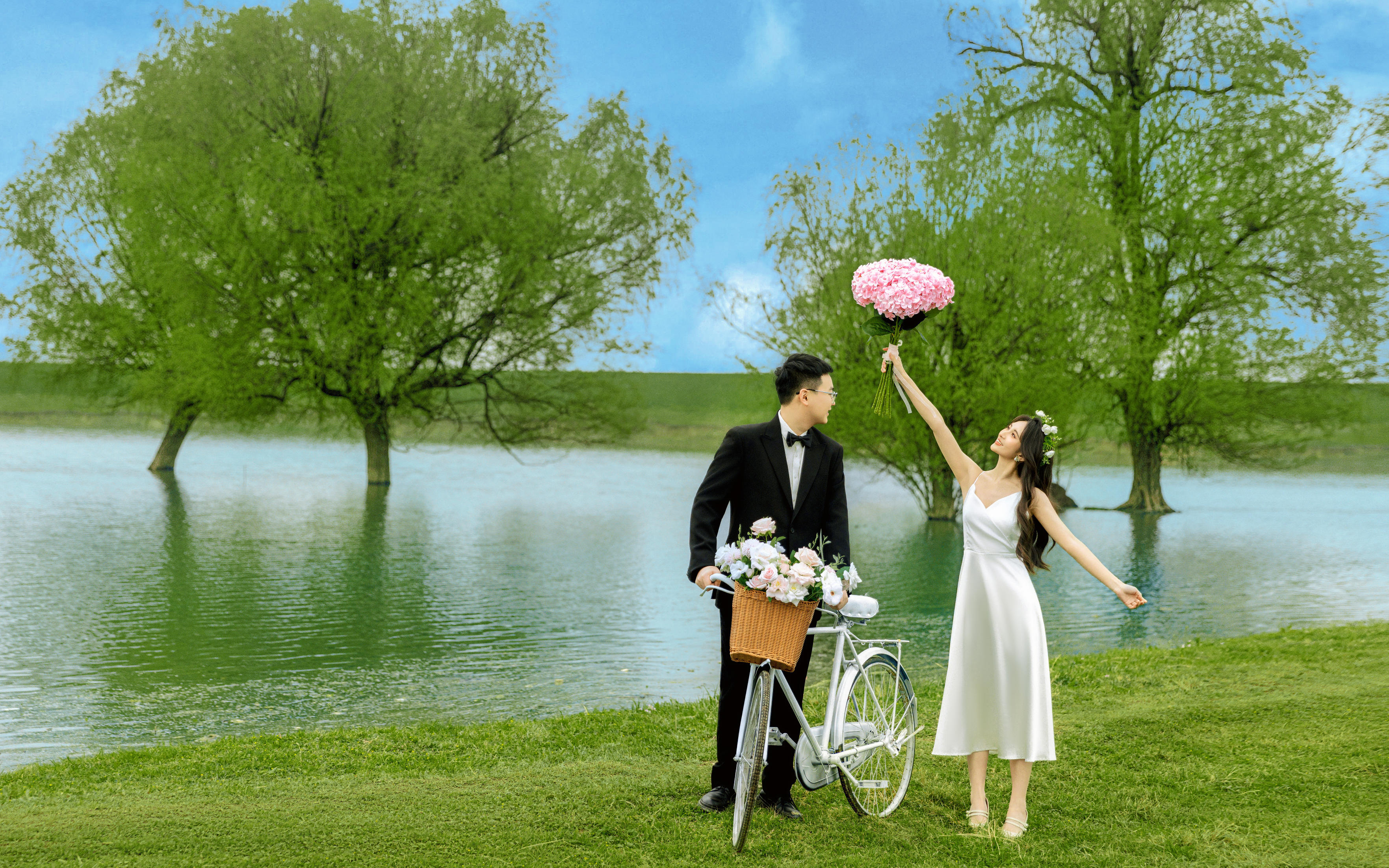 甜到冒泡??——清新單車戀人婚紗照??