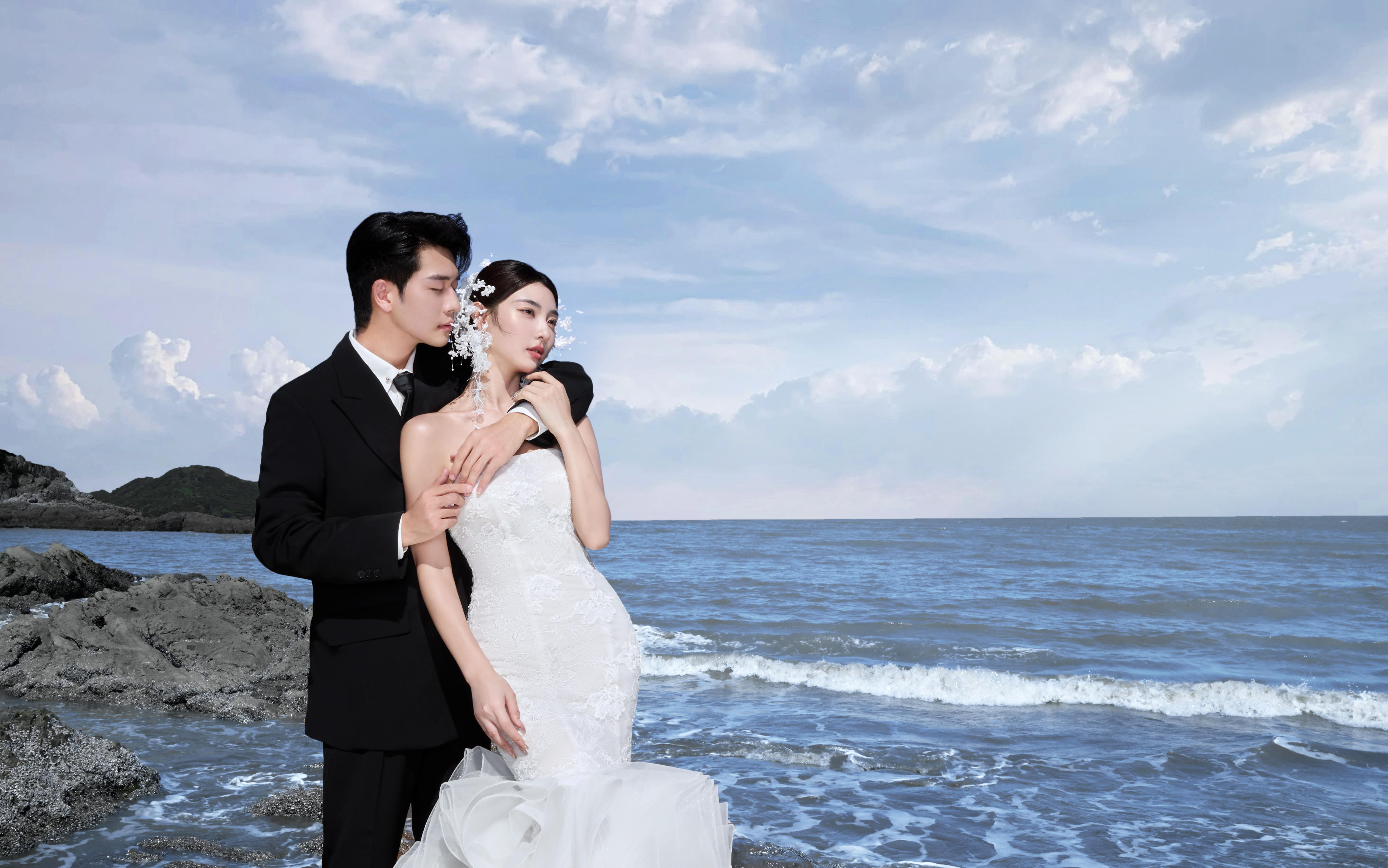 我发誓！就在这里✨拍到了礁石海景婚纱照