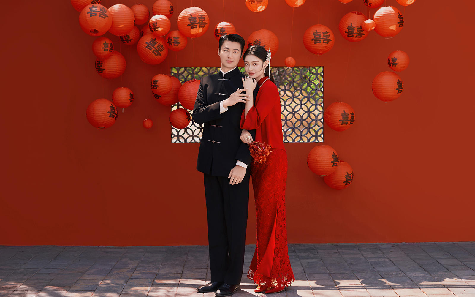 幸福感爆棚的街拍氛围💖新中式婚纱照