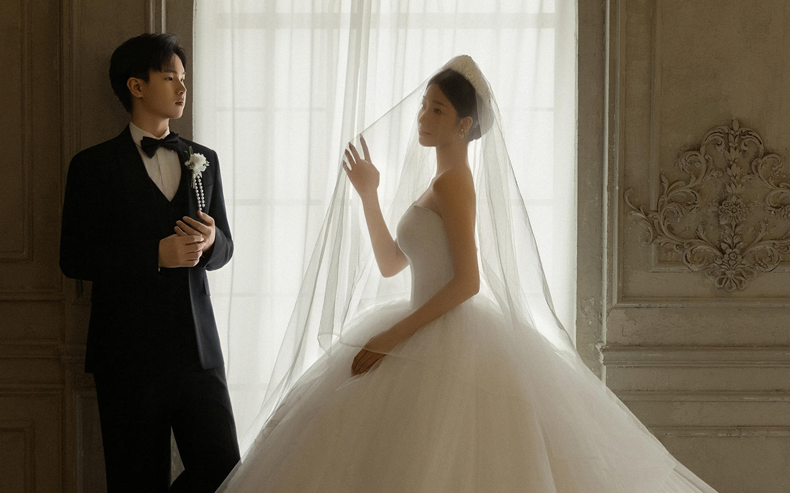 浪漫的室內(nèi)主紗照