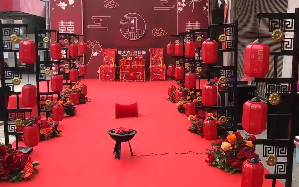 中式户外小预算婚礼