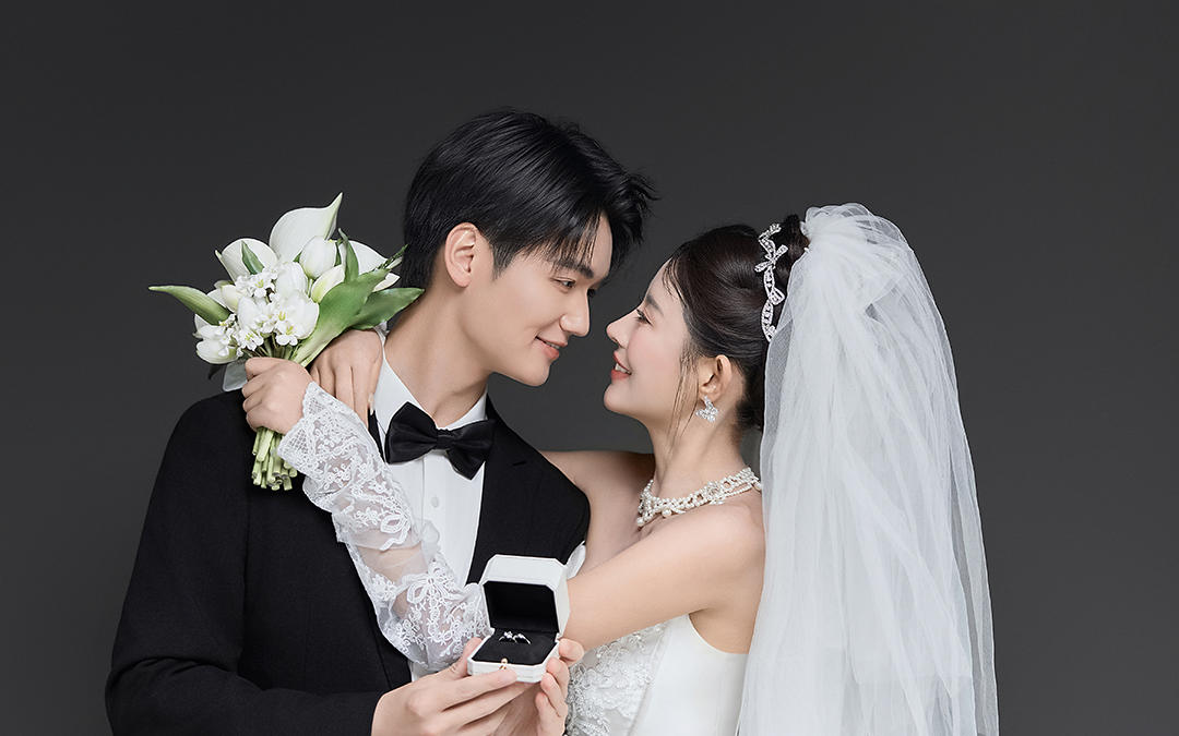 花半个月工资拍的韩系简约婚纱照天花板来啦