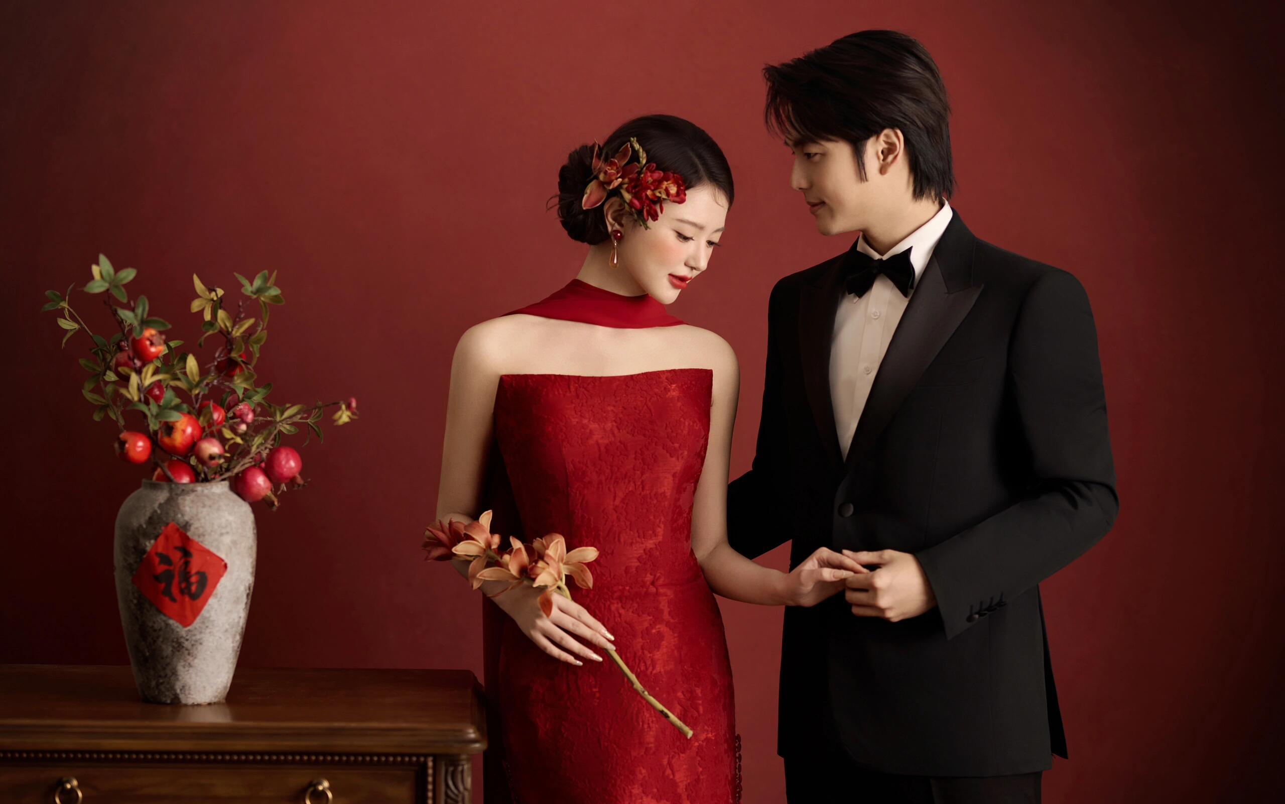 【新中式】中国红超出圈‼️新中式婚纱照全家都夸