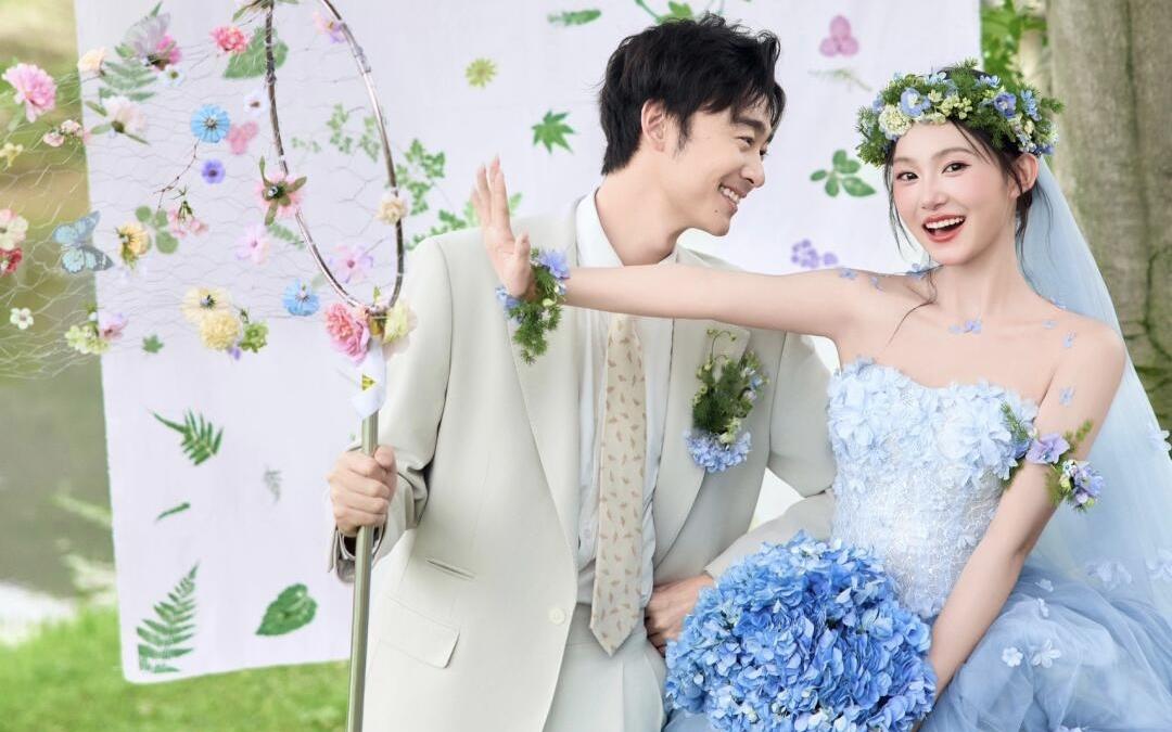 被花神吻过的婚纱照太绝了！