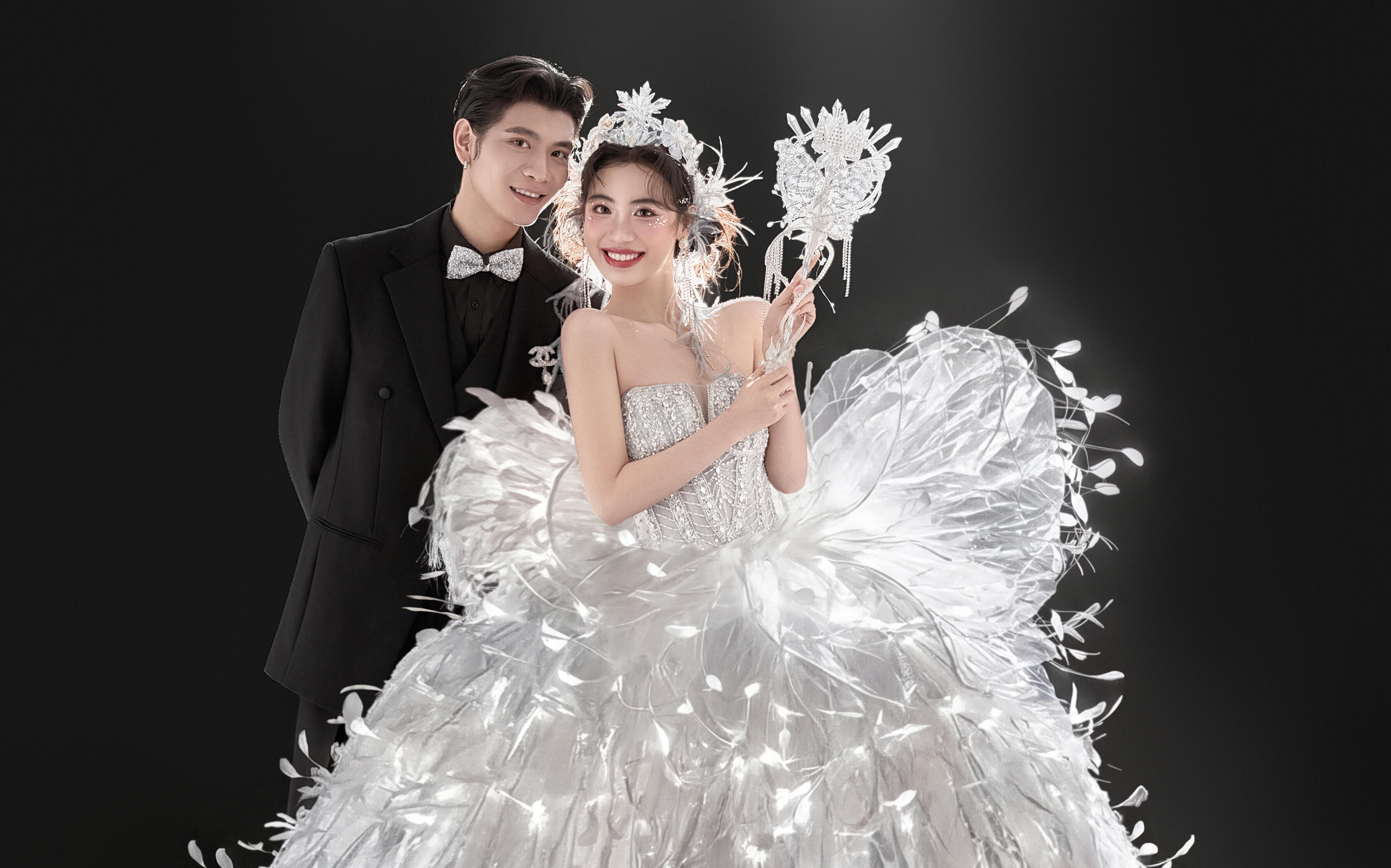 我的婚紗照直接拍出了公主與騎士的氛圍感