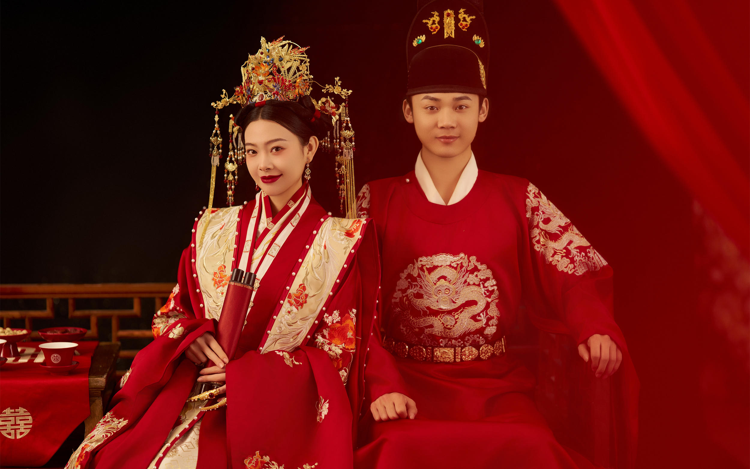 鳳冠霞帔·十里紅妝??一眼萬年??漢服婚紗照