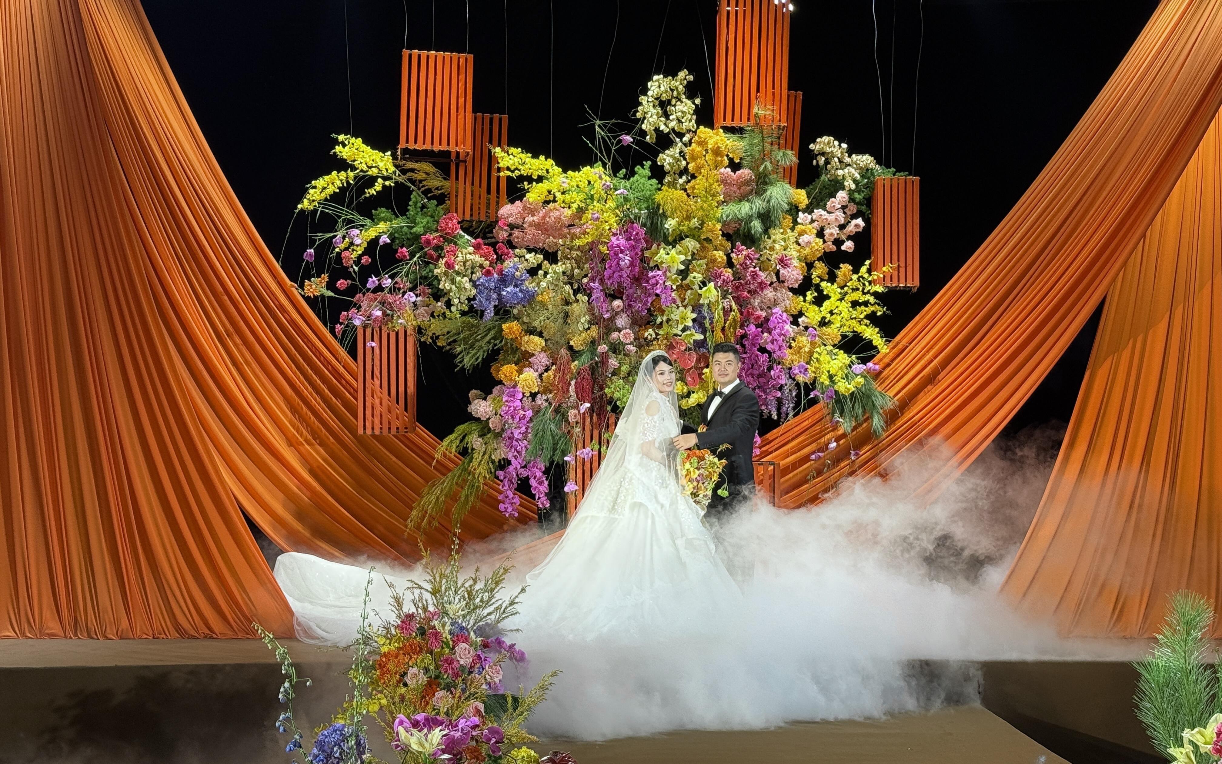 橙野繁花 撞色小眾婚禮