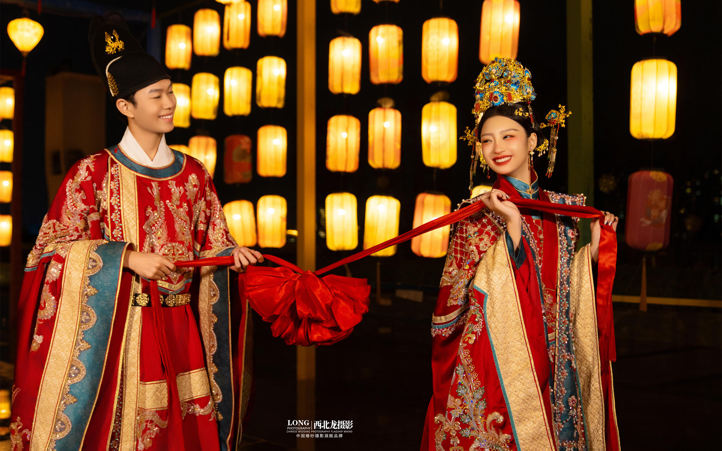 在武威必拍的夜景漢服婚紗照，出片率超高