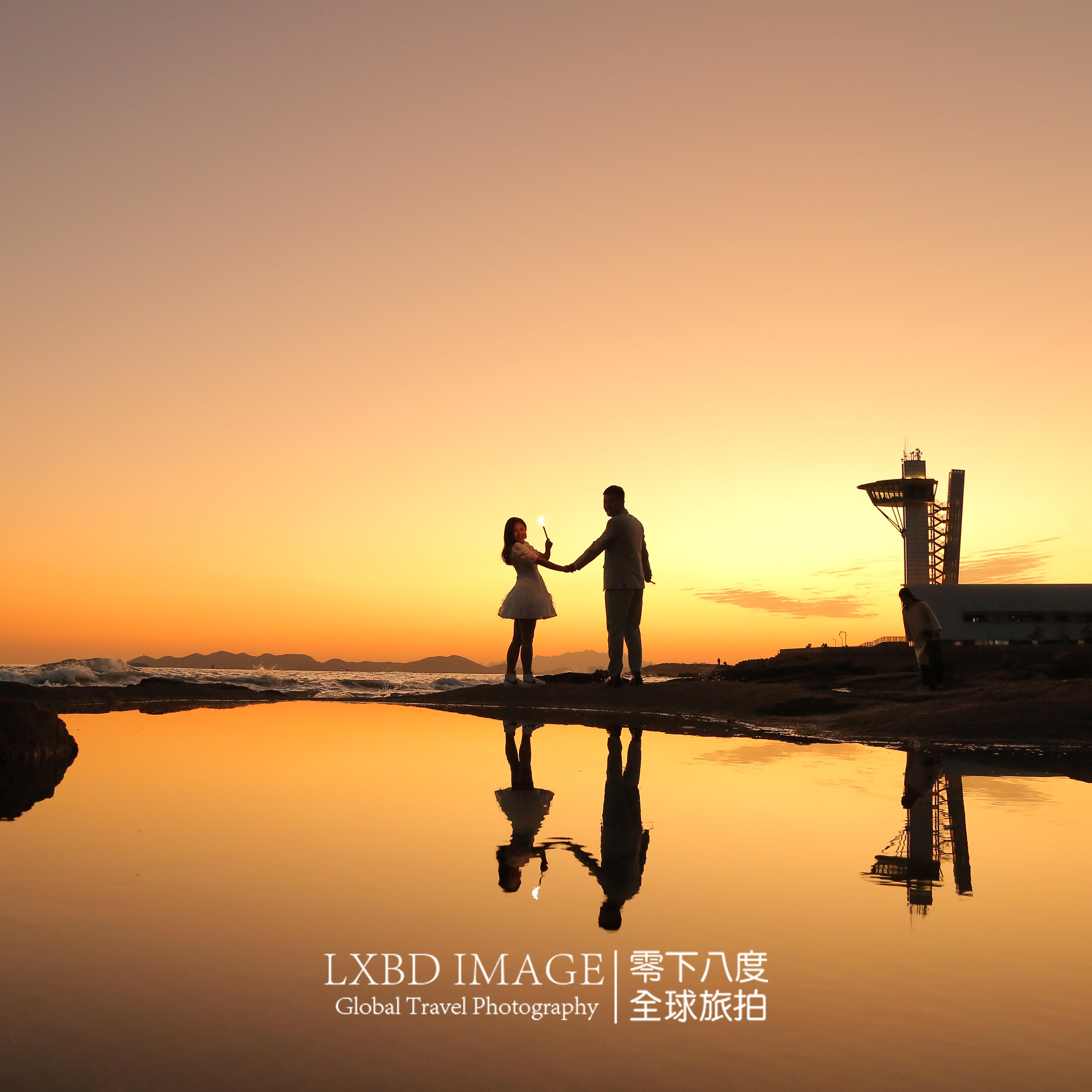 【零下八度】夕阳海景剪影客片欣赏