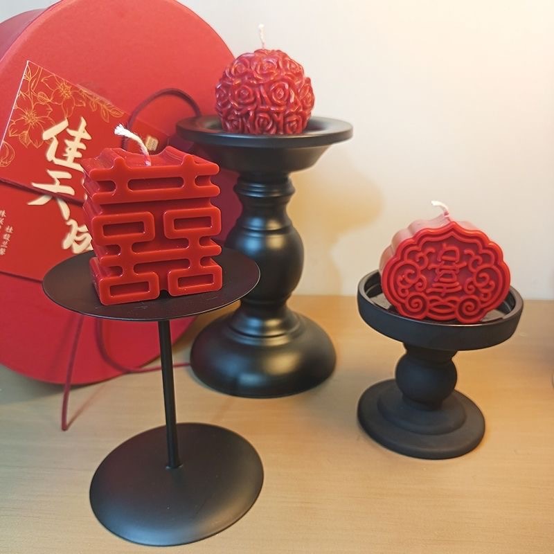 婚庆喜蜡烛复古罗马柱烛台婚礼氛围装饰摆件