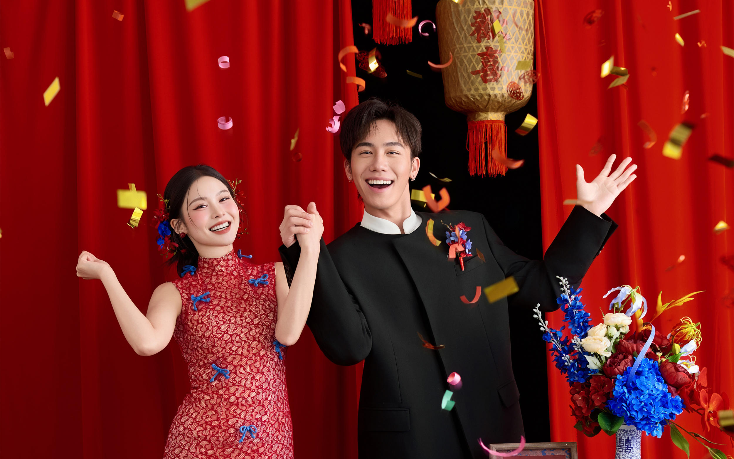 不摆拍的新中式喜嫁婚纱照‼️鲜活力直接溢出