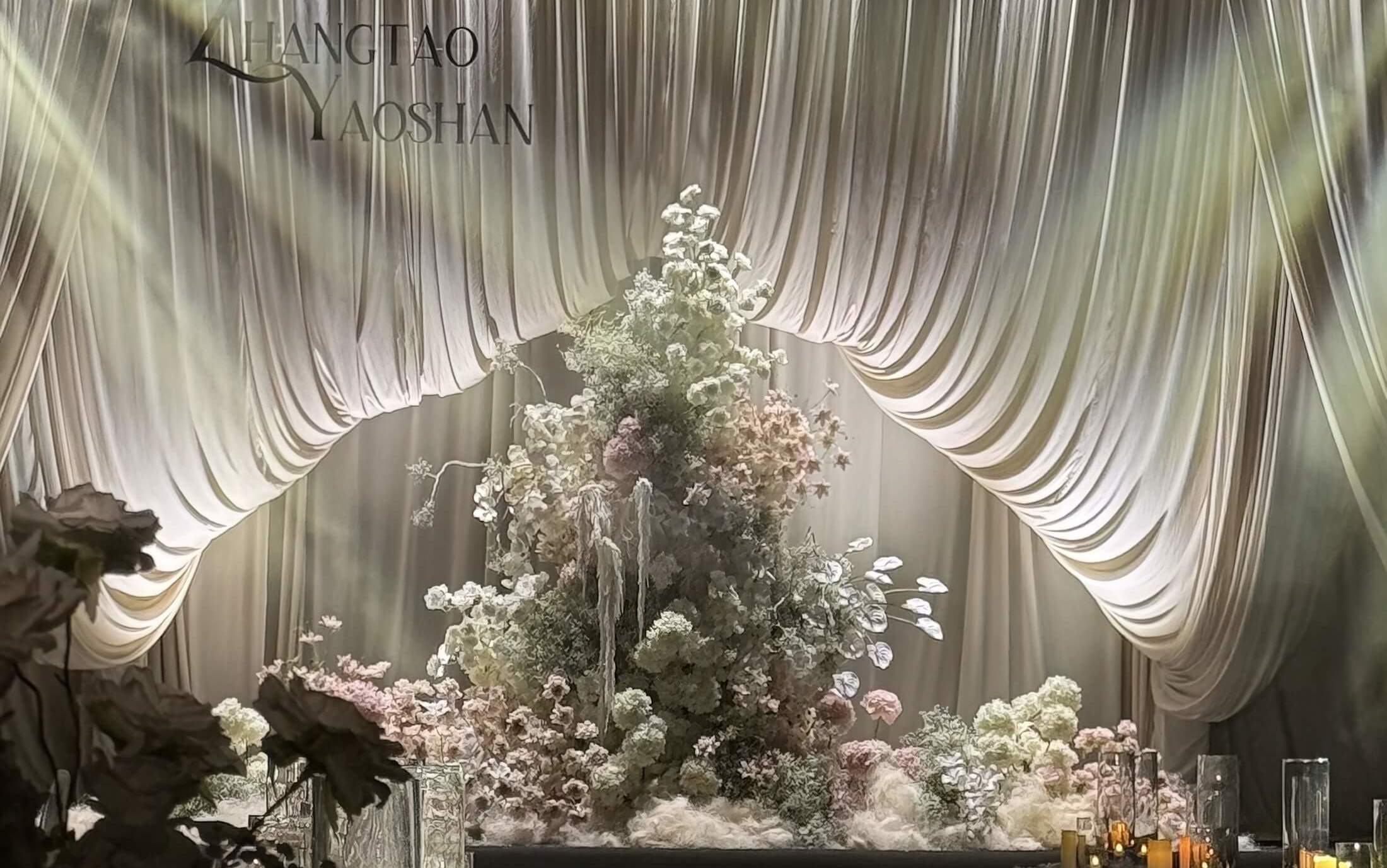 韓式婚禮唯美白色淺粉色系