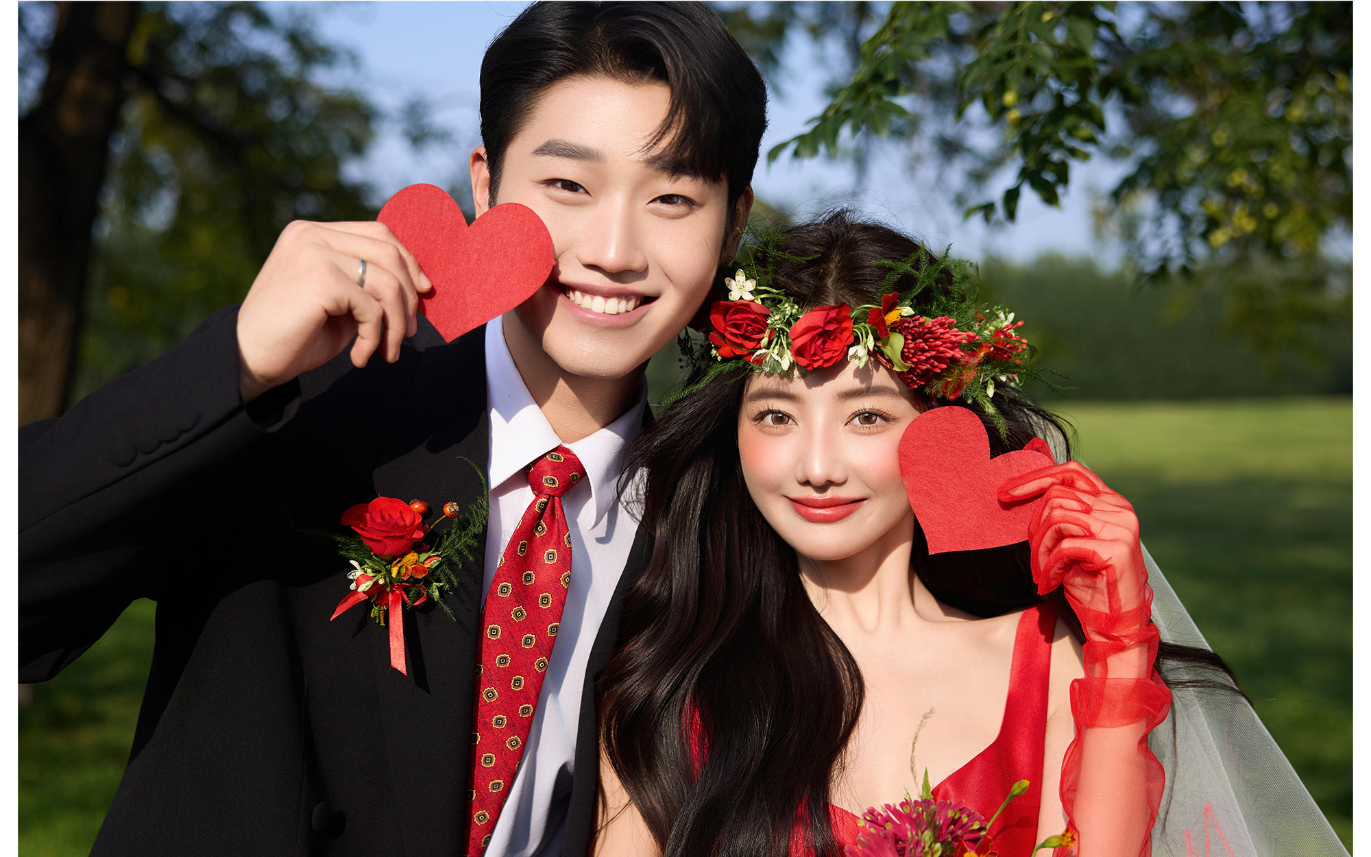 活人感超绝的草坪婚纱照（告白计划）