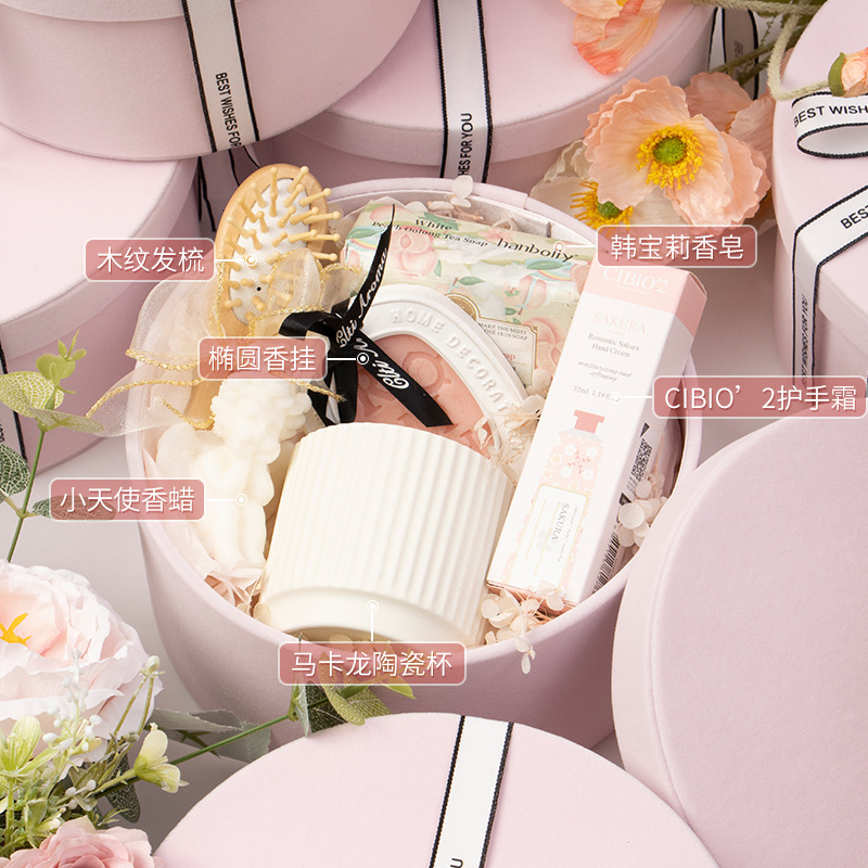 【高品質(zhì)推薦】絲絨浪漫圓桶伴娘伴手禮