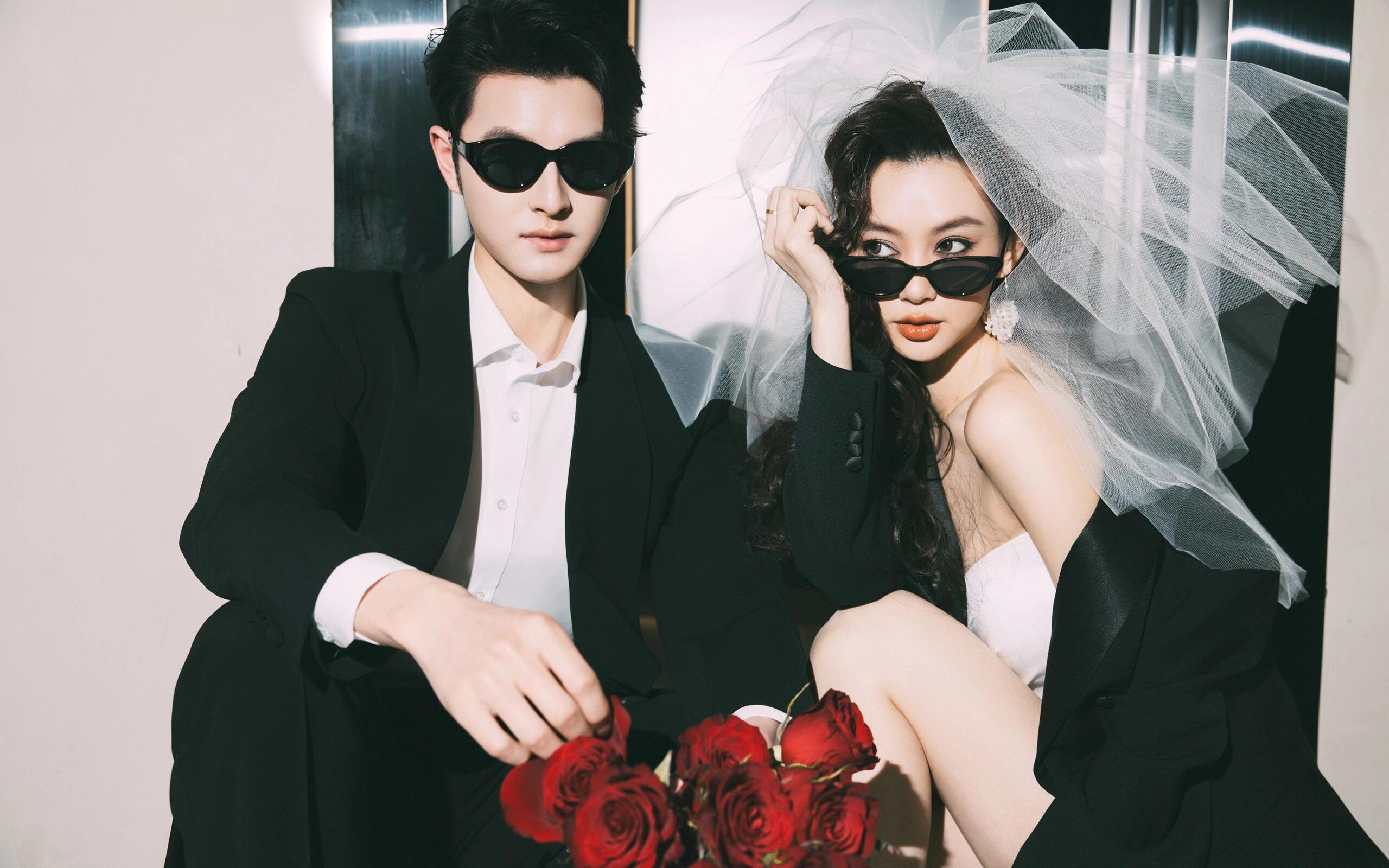 酷毙啦 小众少女的甜酷风婚纱照绝了‼️