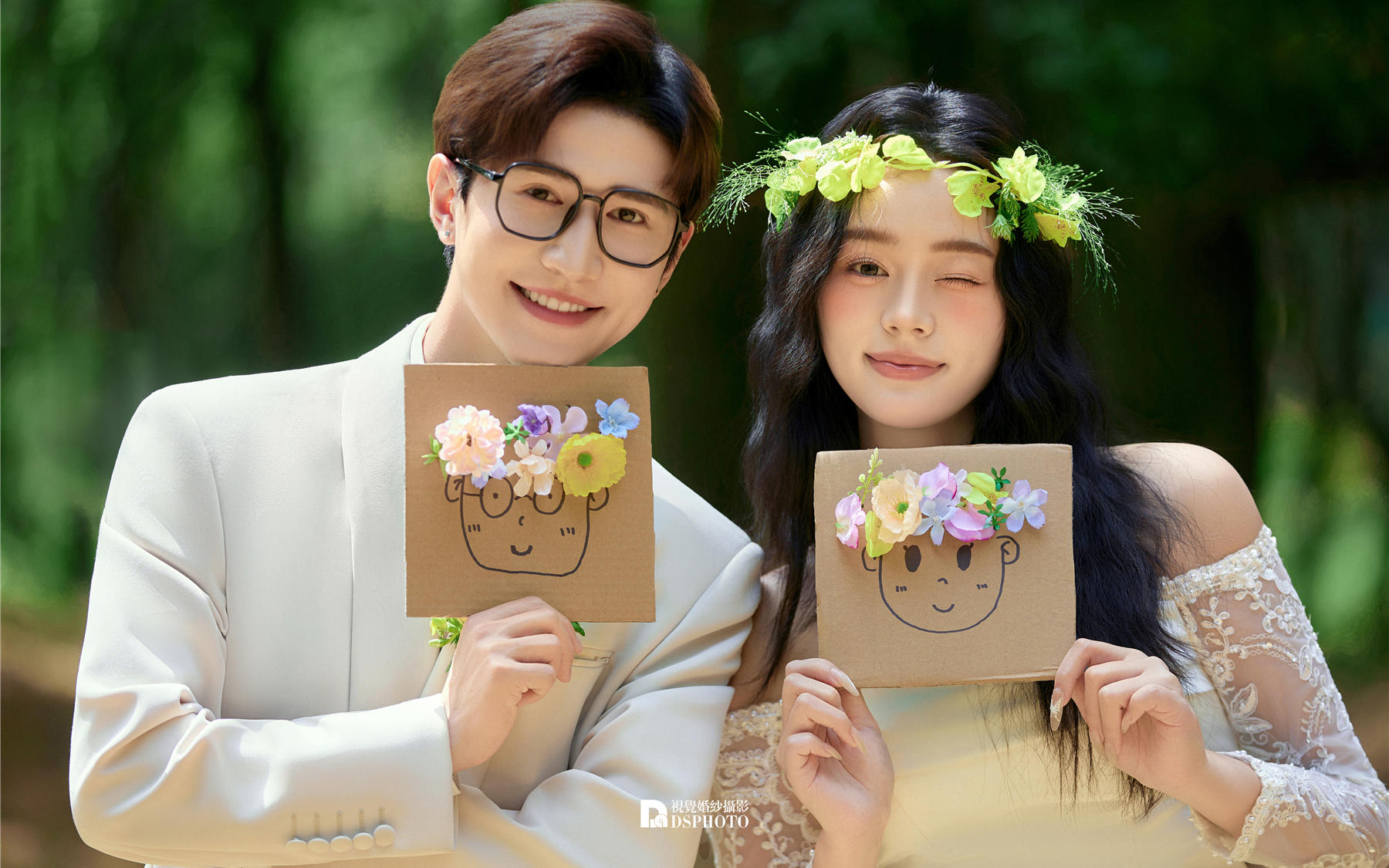 這組森系婚紗照也太韓太治愈了吧！?氧氣感直接拉滿