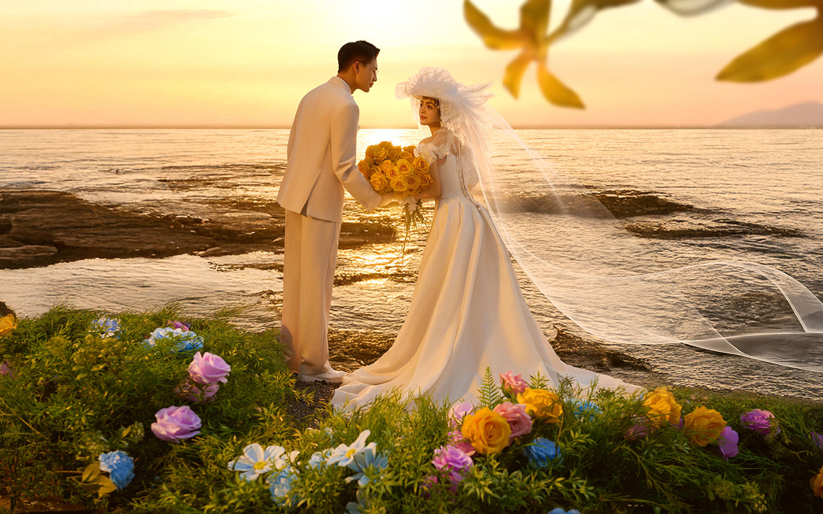 【真实客片】海景婚纱照丨陈星辰&郁佳虹