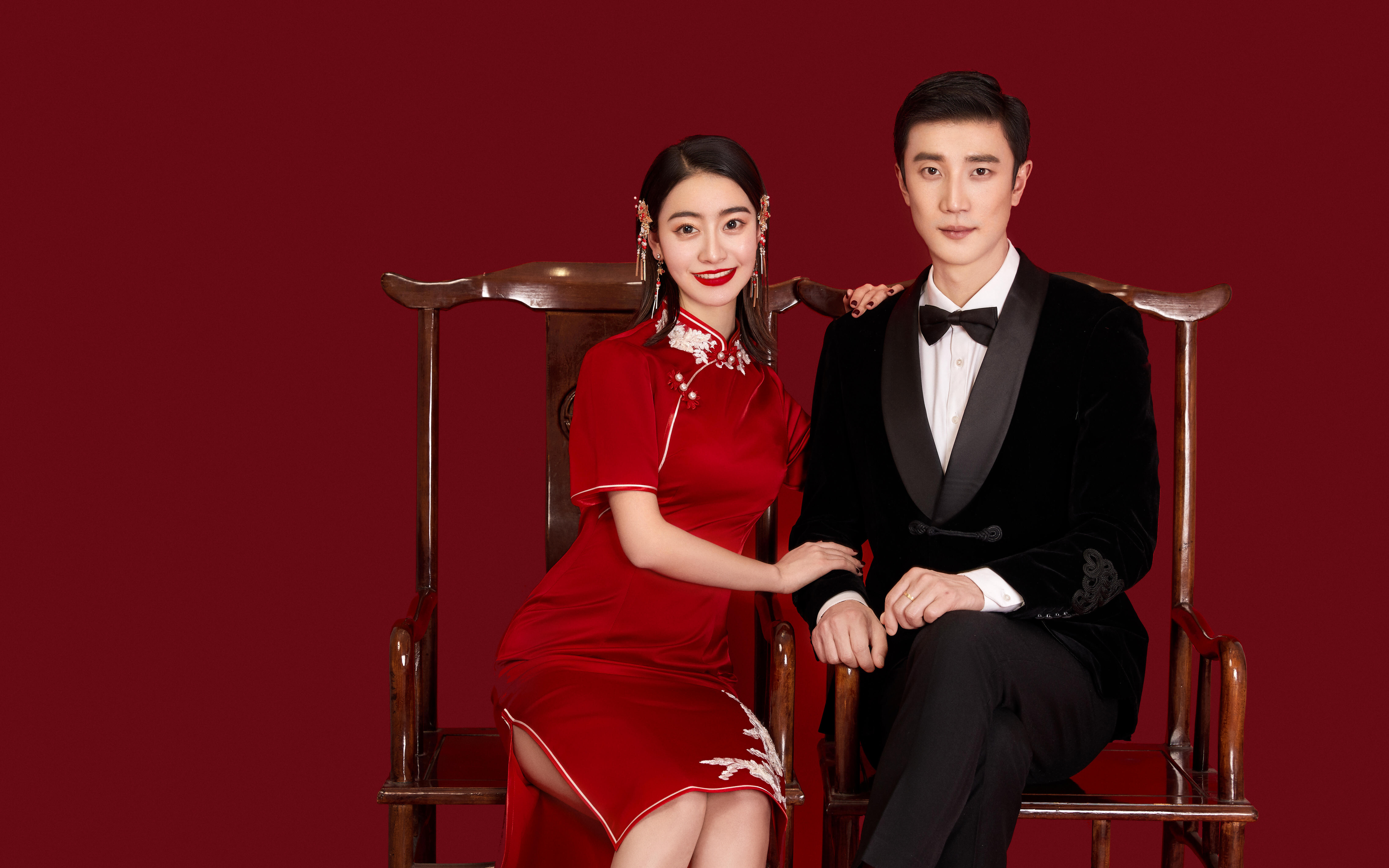 拍了套人见人夸的复古旗袍婚纱照