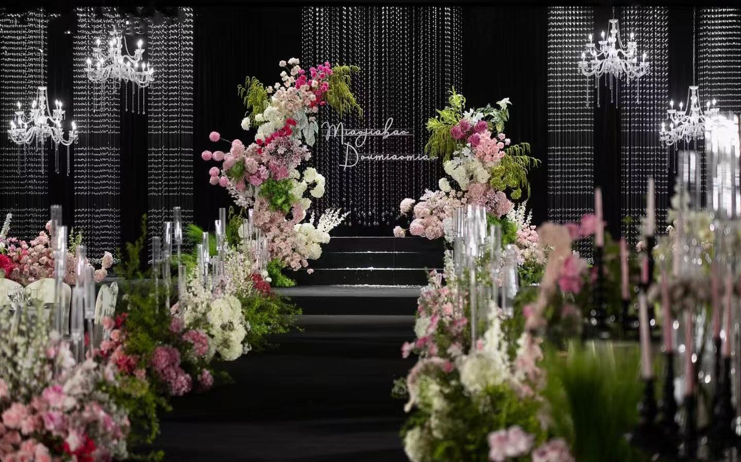 韓式珠鏈吊頂小清新婚禮策劃